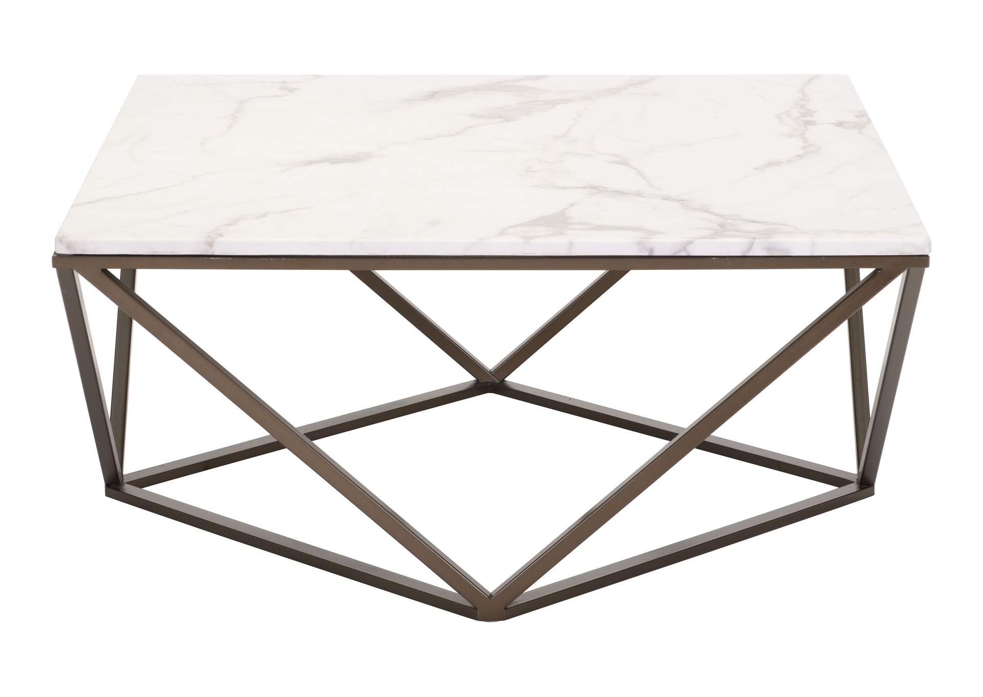 Tintern Coffee Table White & Antique Bronze image 6