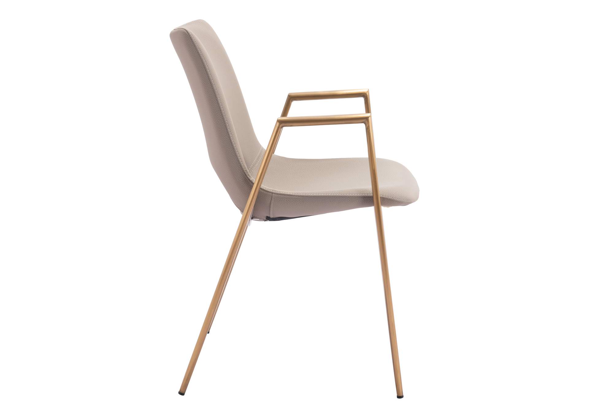 Desi Dining Chair (Set Of 2) Beige & Gold image 5