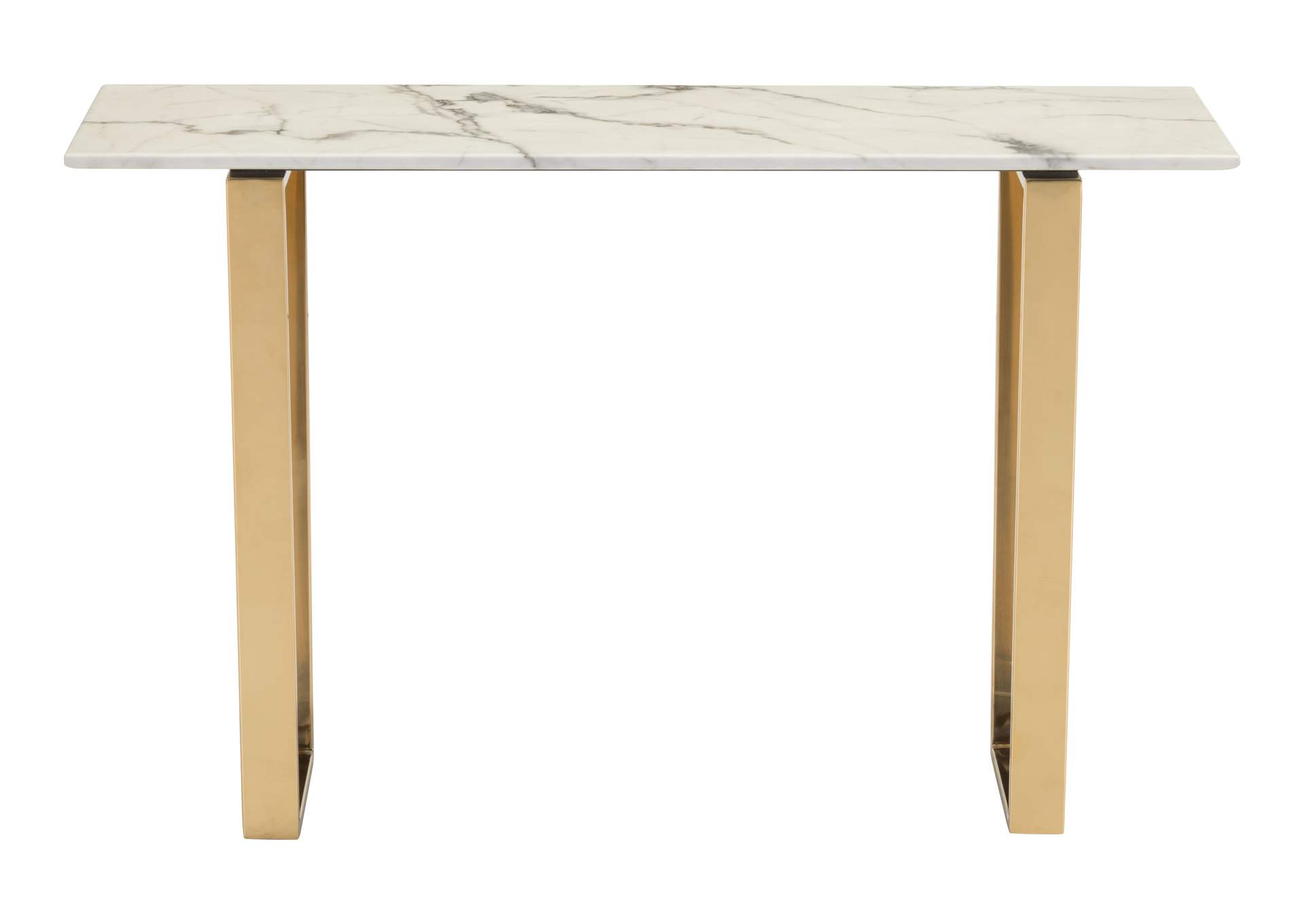 Atlas Console Table White & Gold image 5