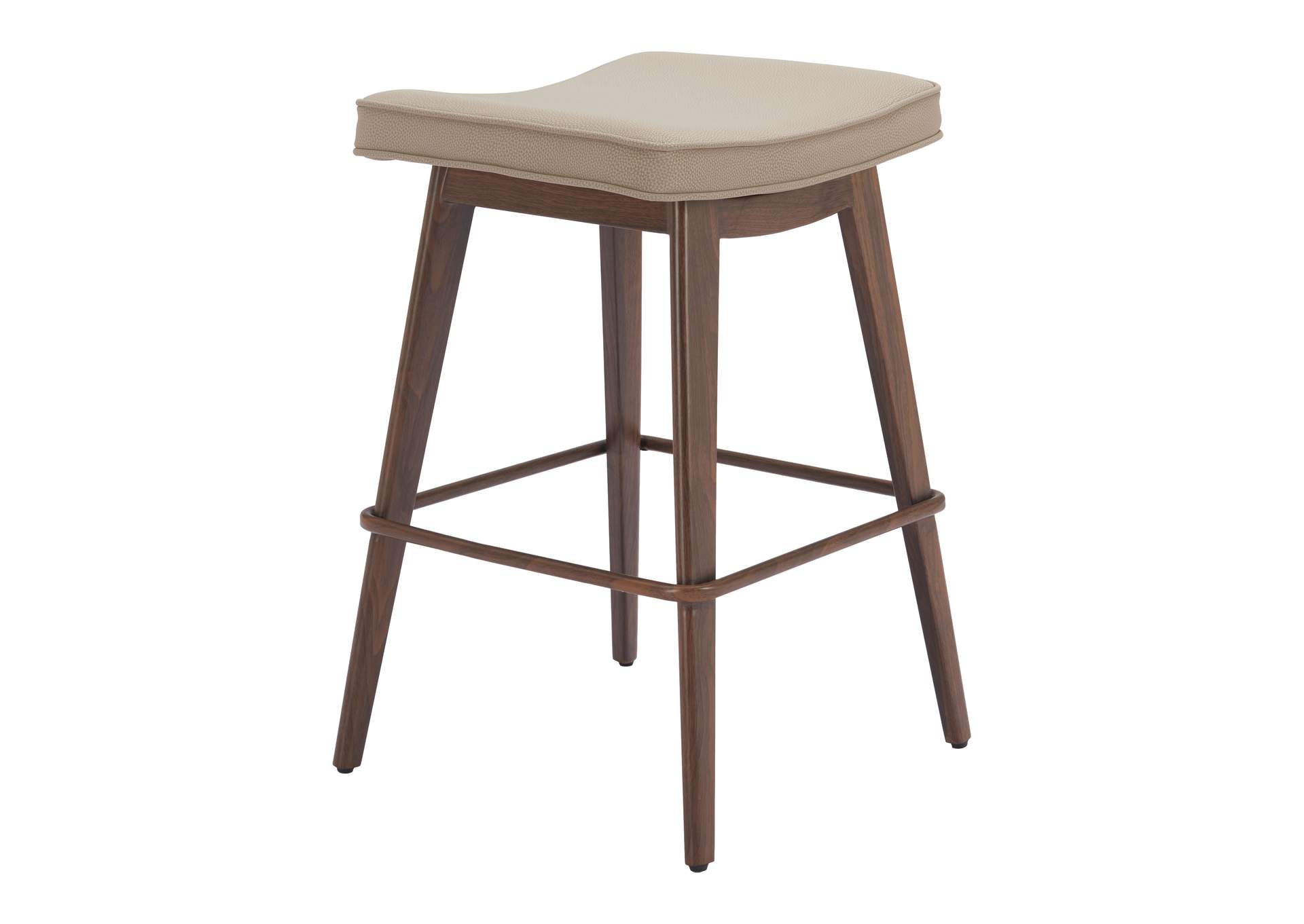 Divat Counter Stool (Set Of 2) Beige & Walnut image 5