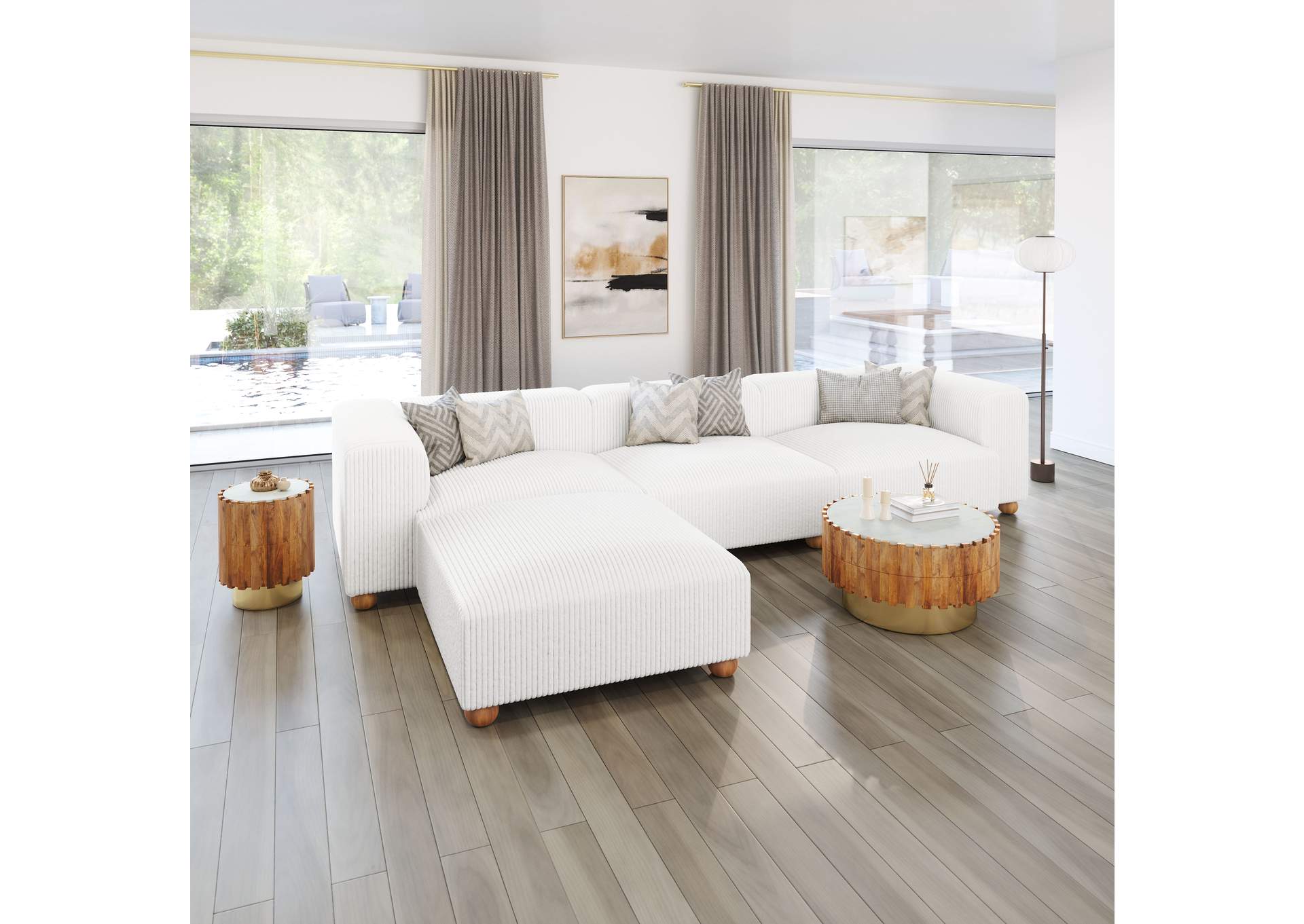 Tayte Ottoman White image 1