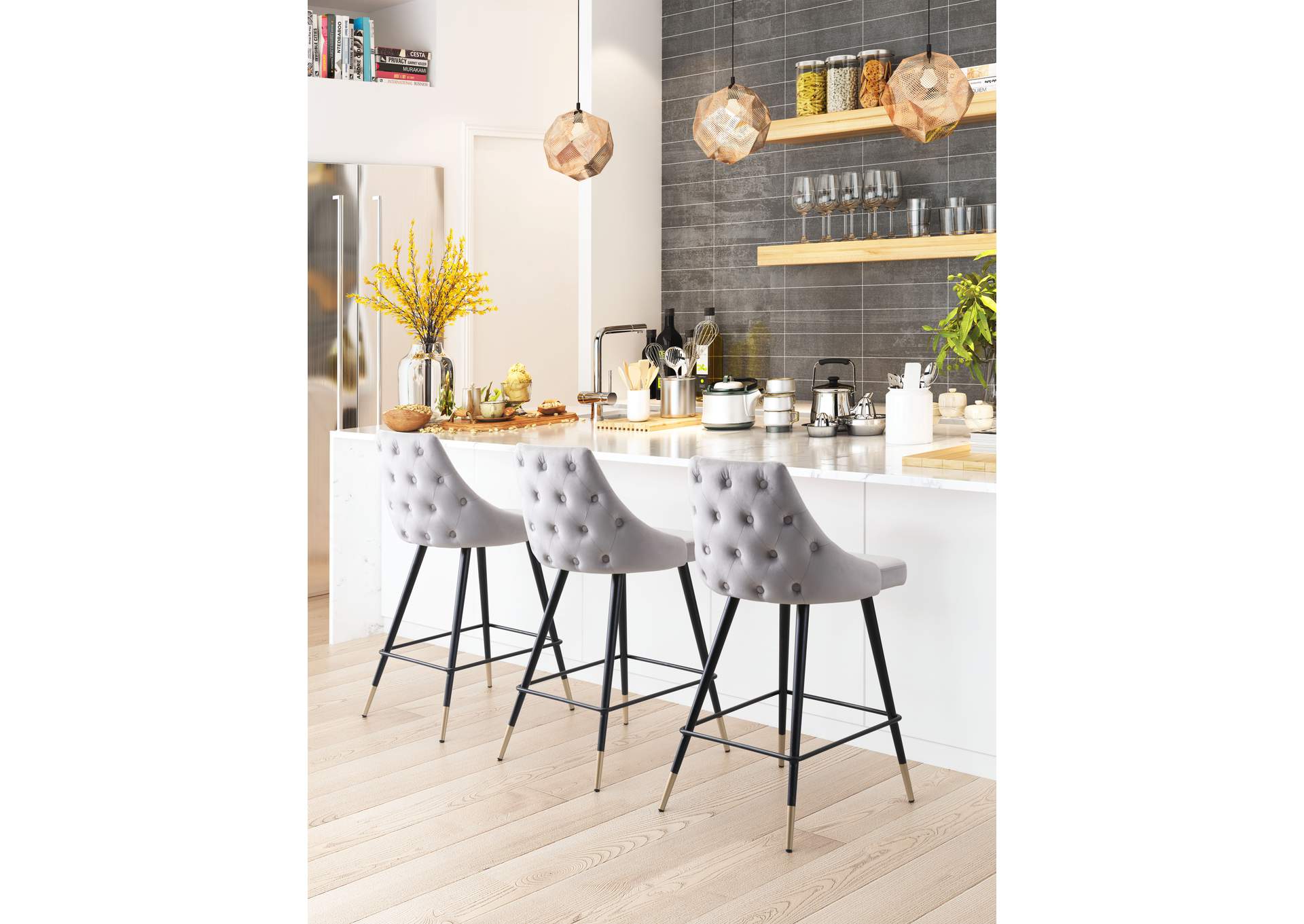 Piccolo Counter Stool Gray image 1