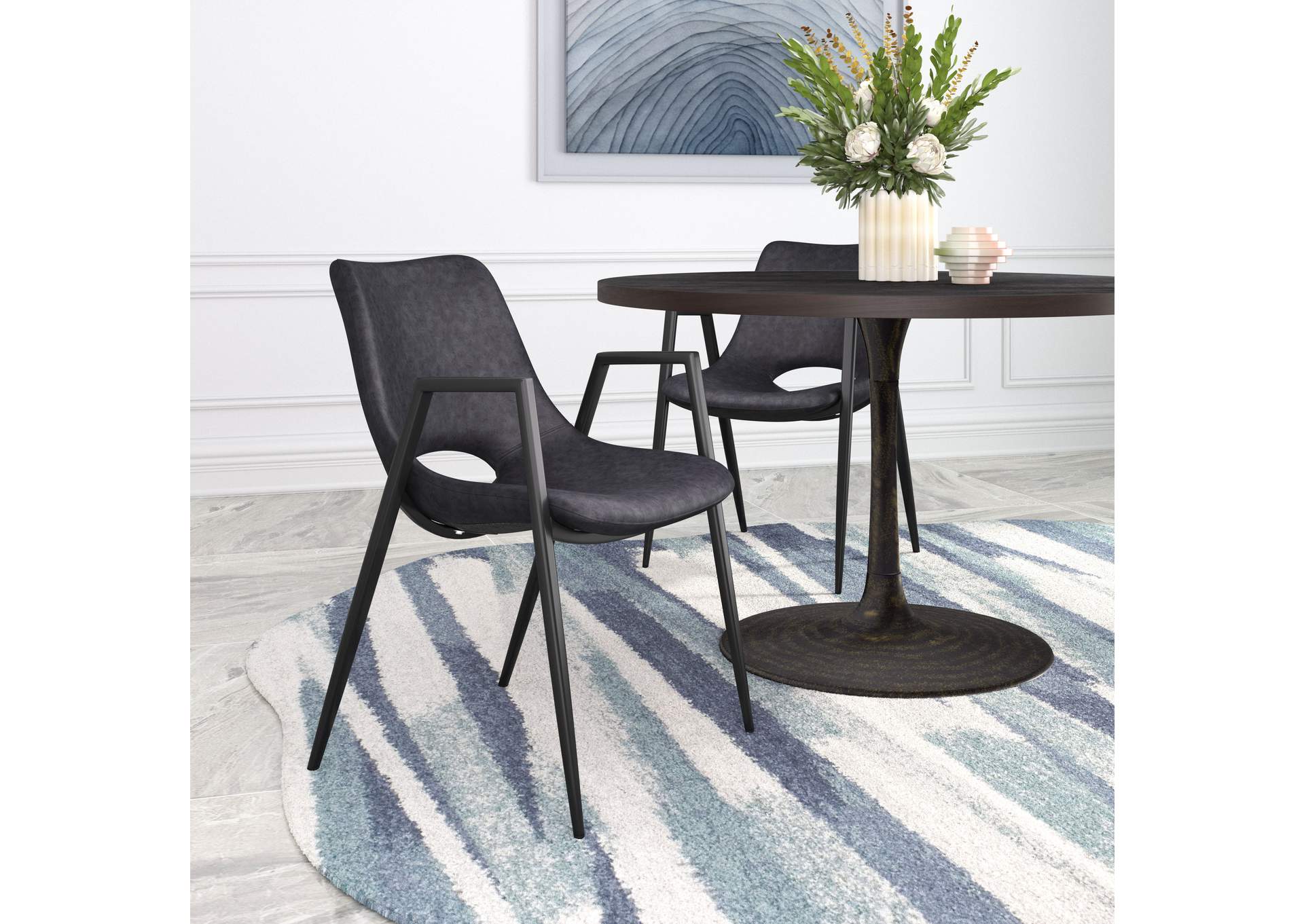 Desi Dining Chair (Set Of 2) Black image 1