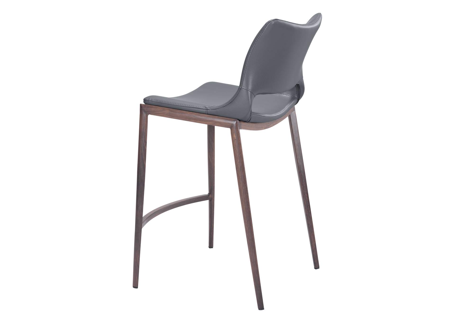 Ace Counter Stool (Set Of 2) Dark Gray & Walnut image 7