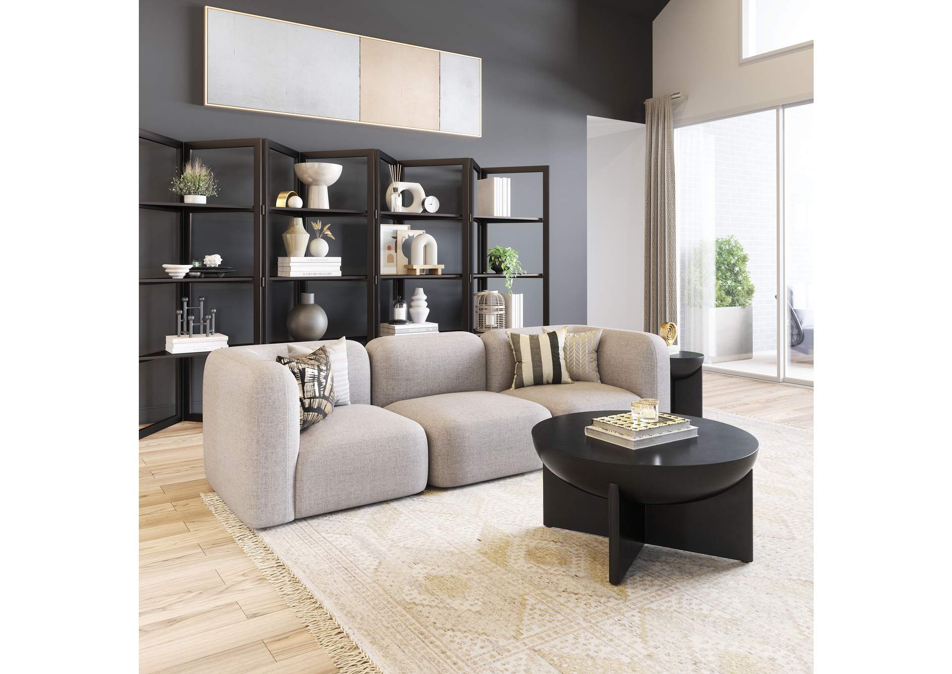 Biak Corner Chair Gray image 3
