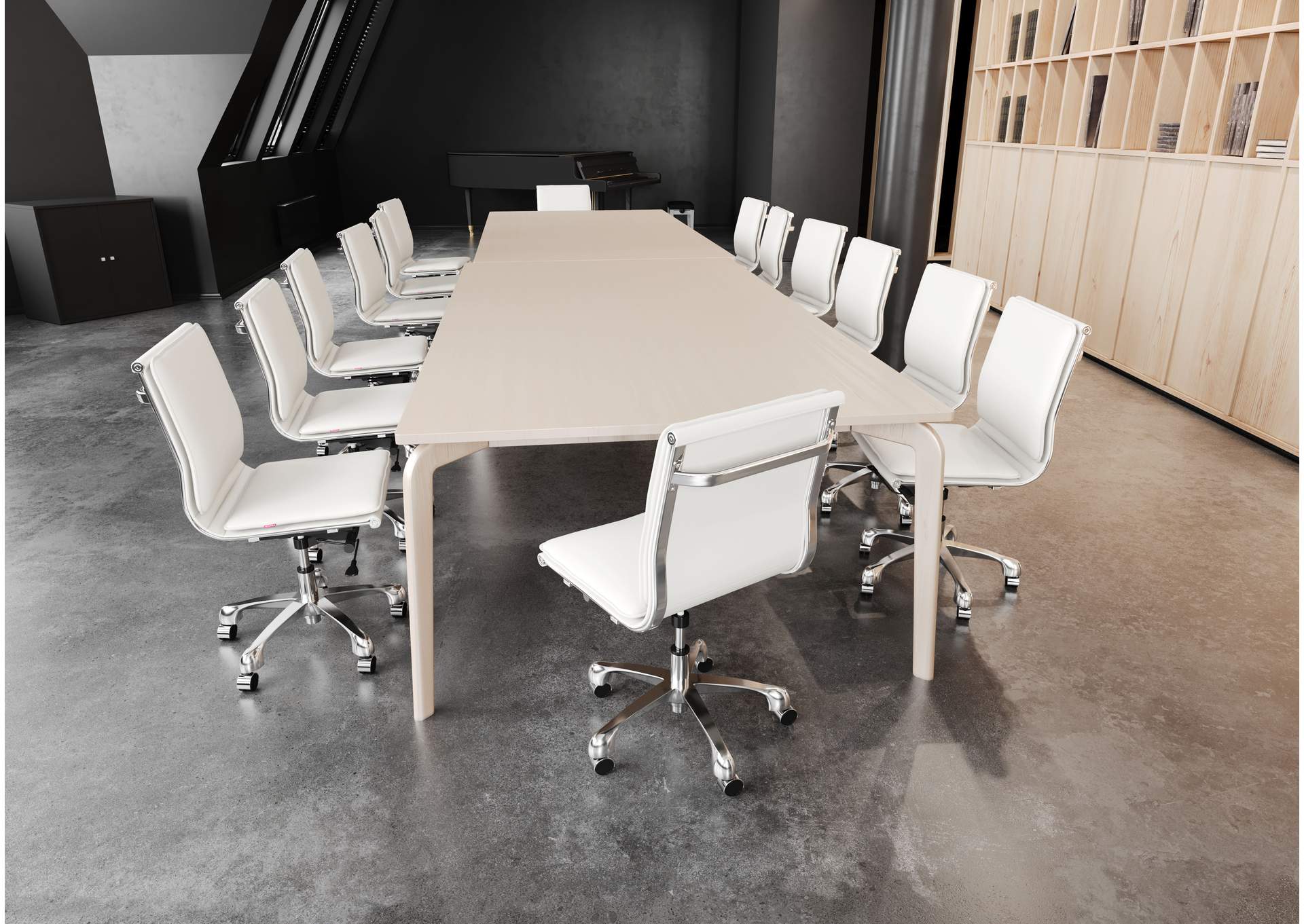 Lider Plus Armless Office Chair White image 4