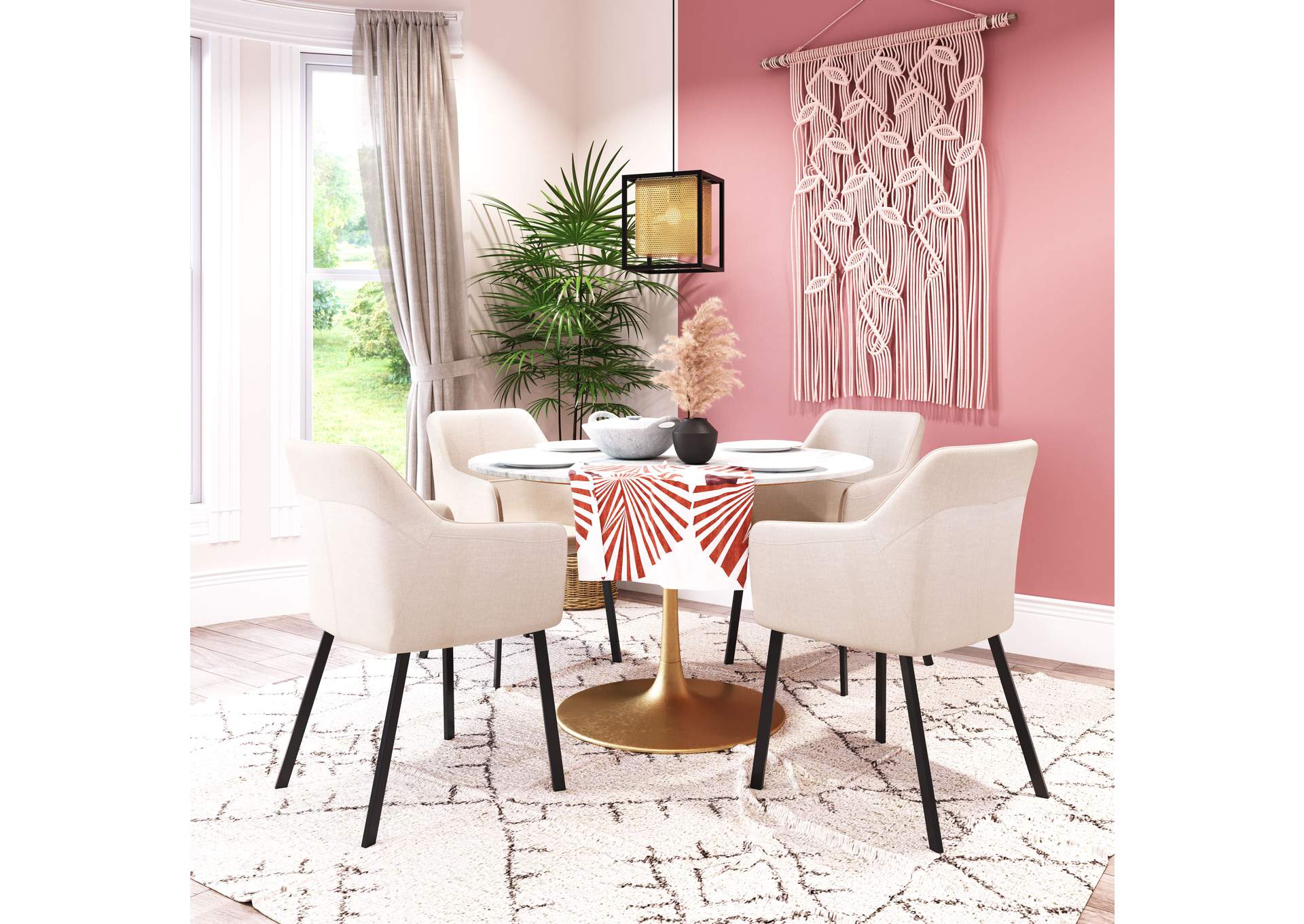 Adage Dining Chair (Set Of 2) Beige image 3