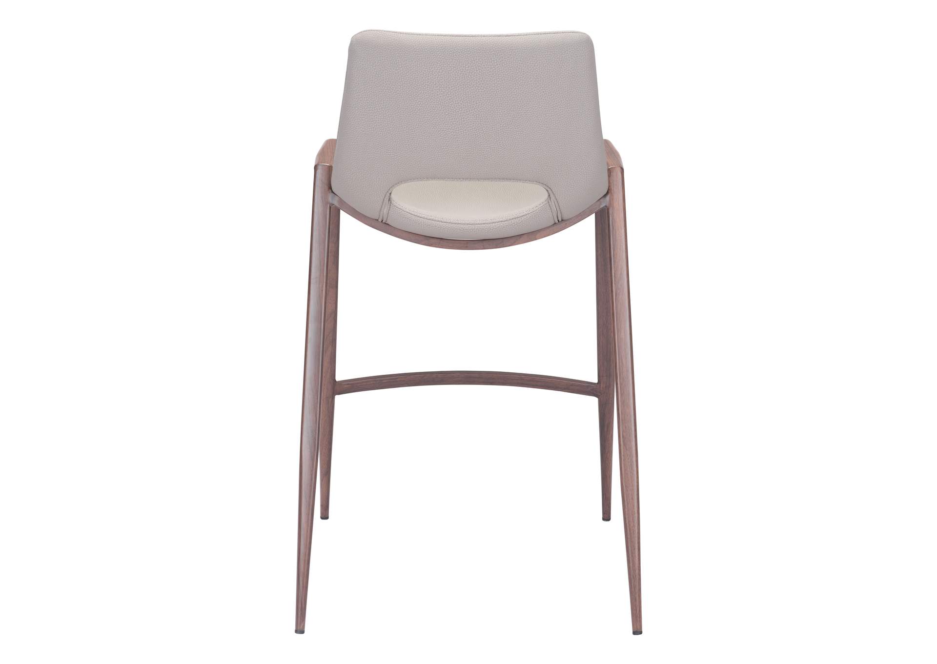 Desi Counter Stool (Set Of 2) Beige & Walnut image 7