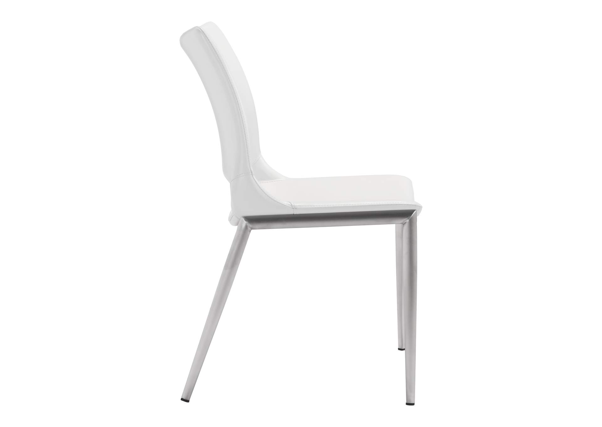 Ace Dining Chair (Set Of 2) White & Silver image 6