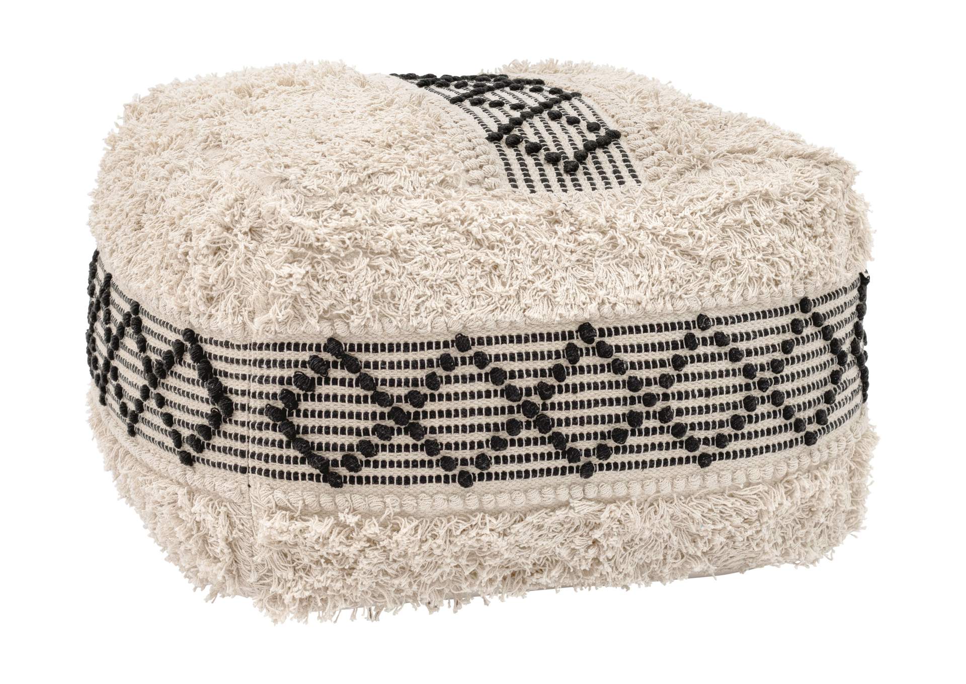 Pisco Ottoman Beige & Black image 1