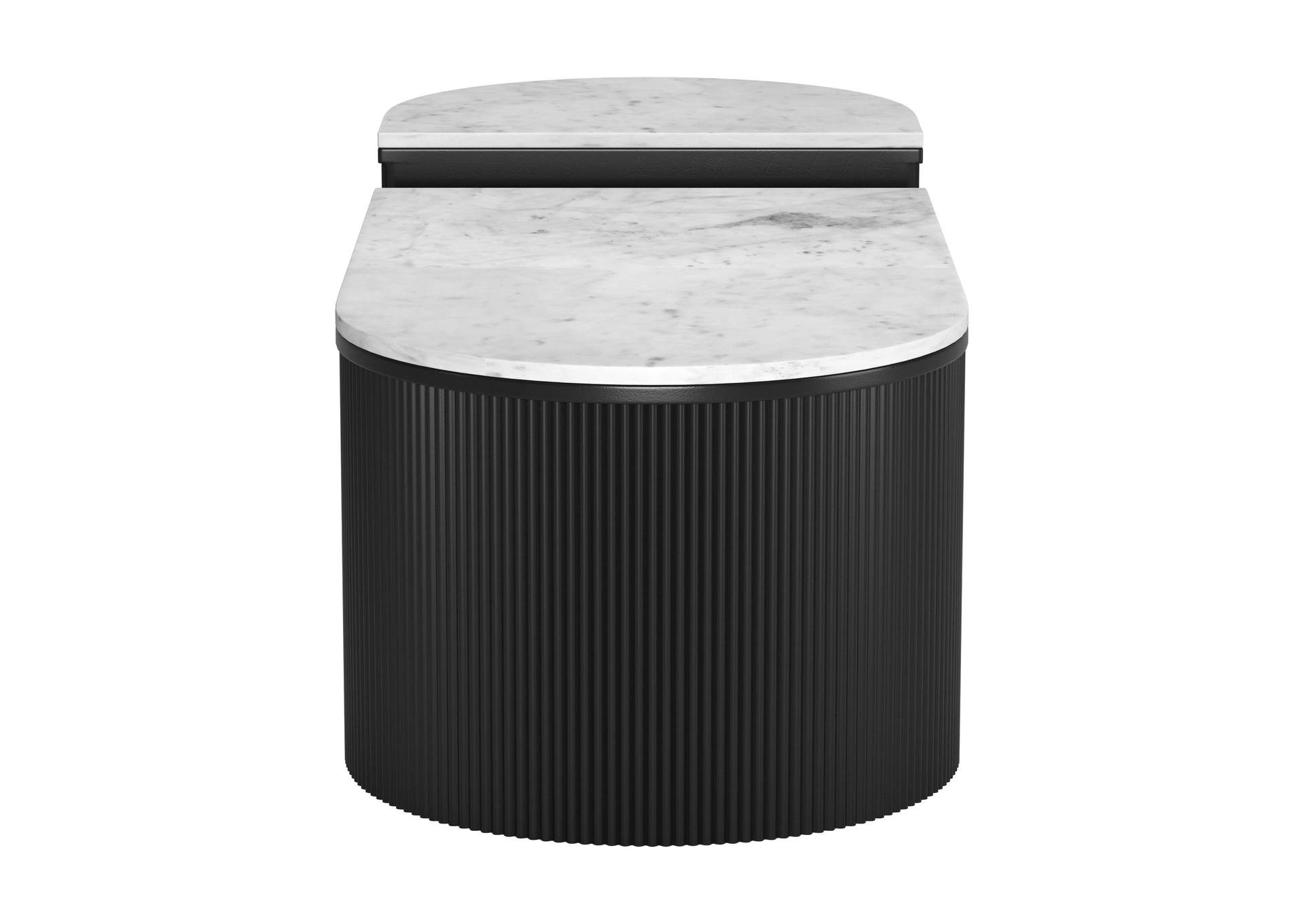 Ormara Coffee Table Set (2-Piece) White & Black image 3