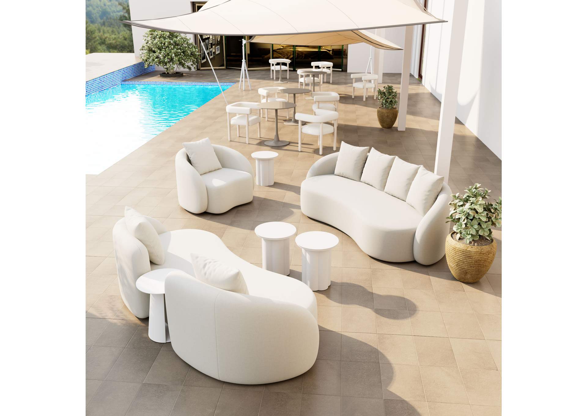 Sunny Isles Outdoor Loveseat Beige image 4