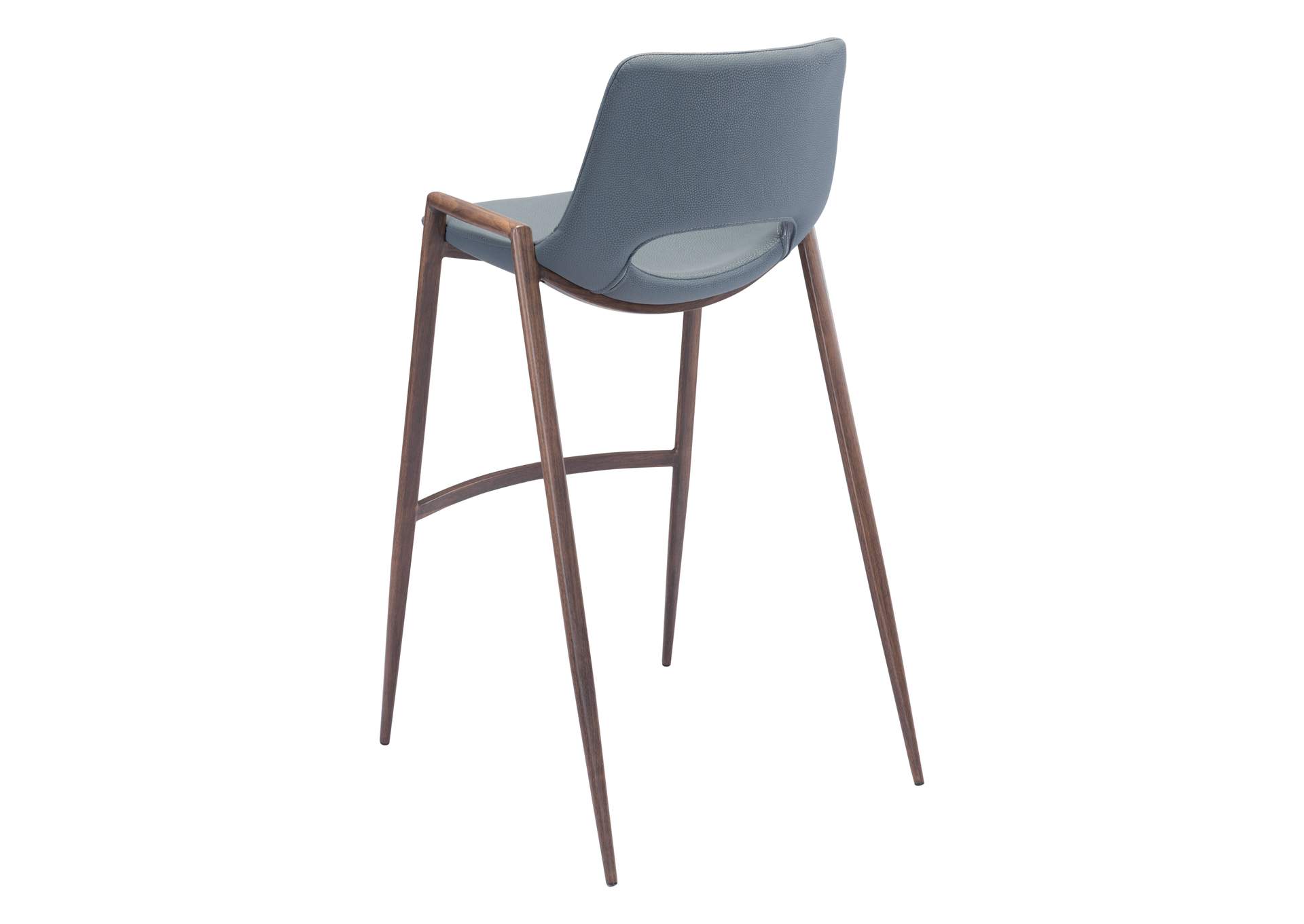 Desi Barstool (Set Of 2) Azure Gray & Walnut image 8
