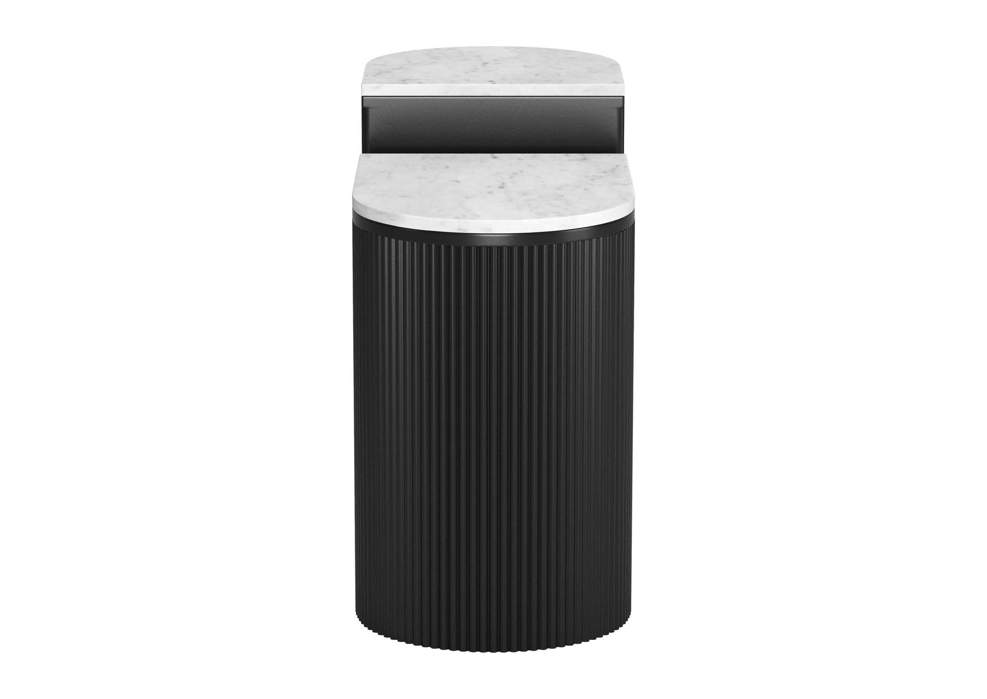 Ormara Side Table Set (2-Piece) White & Black image 3