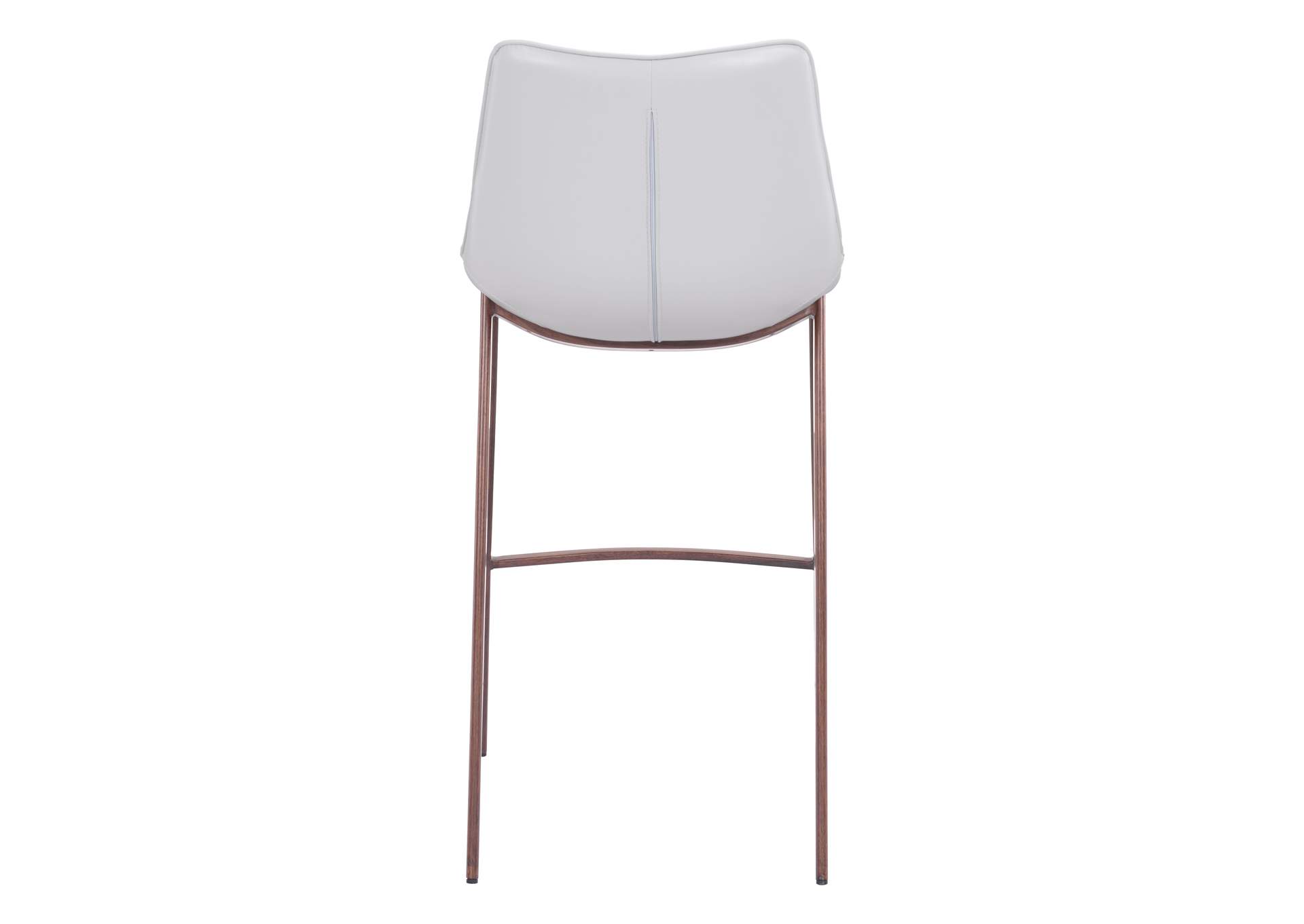 Magnus Barstool (Set Of 2) White & Walnut image 7