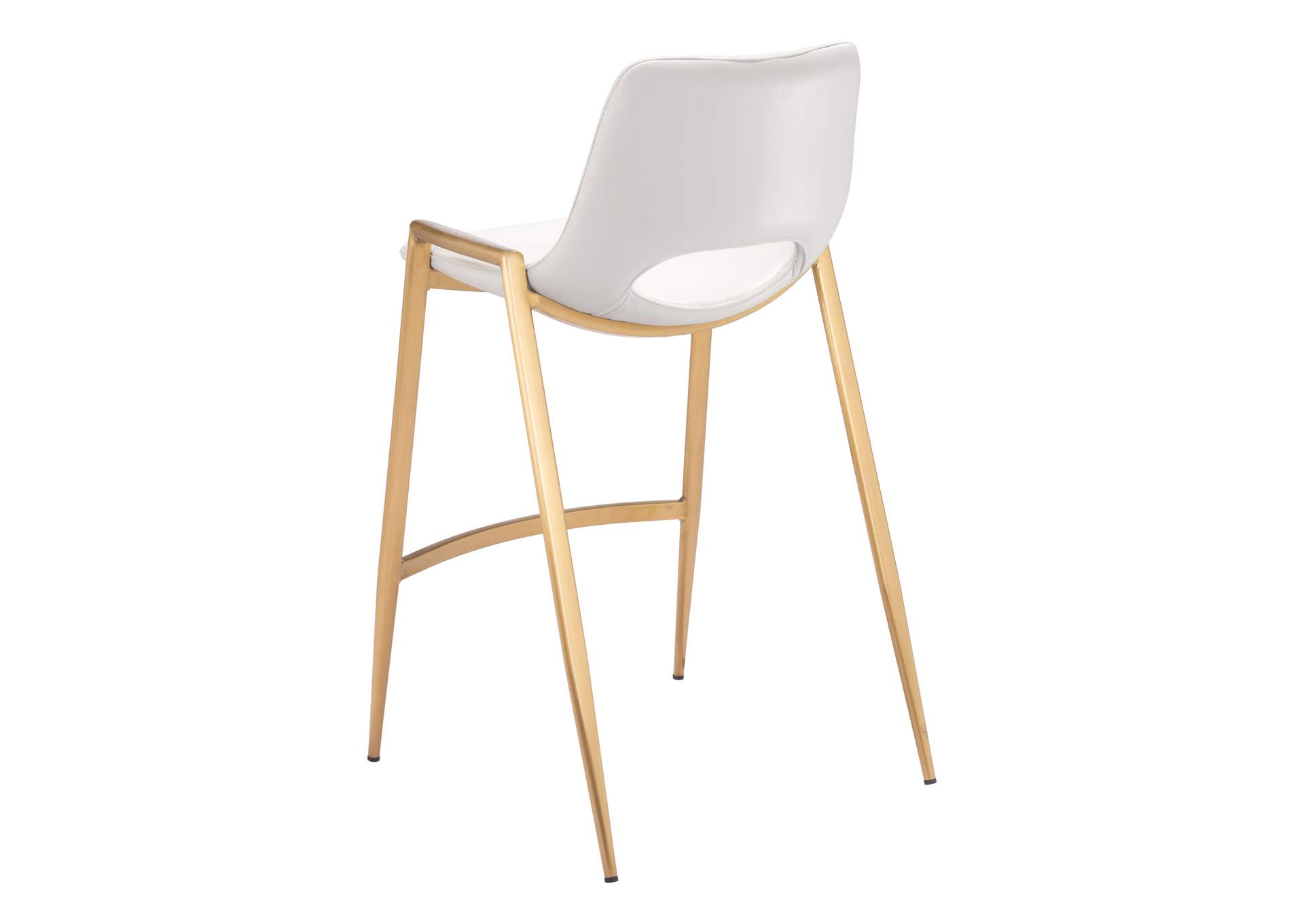 Desi Counter Stool (Set Of 2) White & Gold image 8