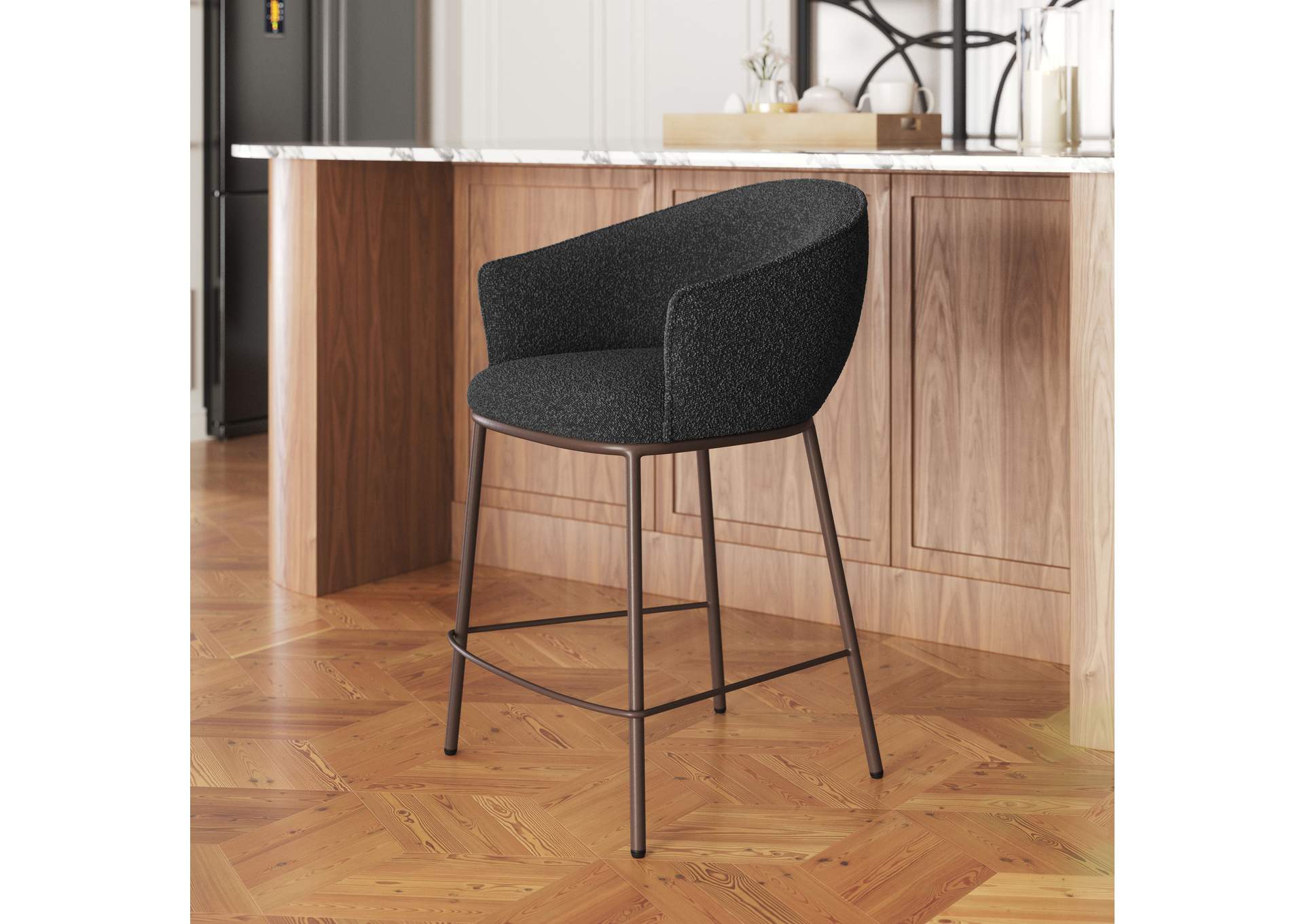 Essen Counter Stool Black & Bronze image 1