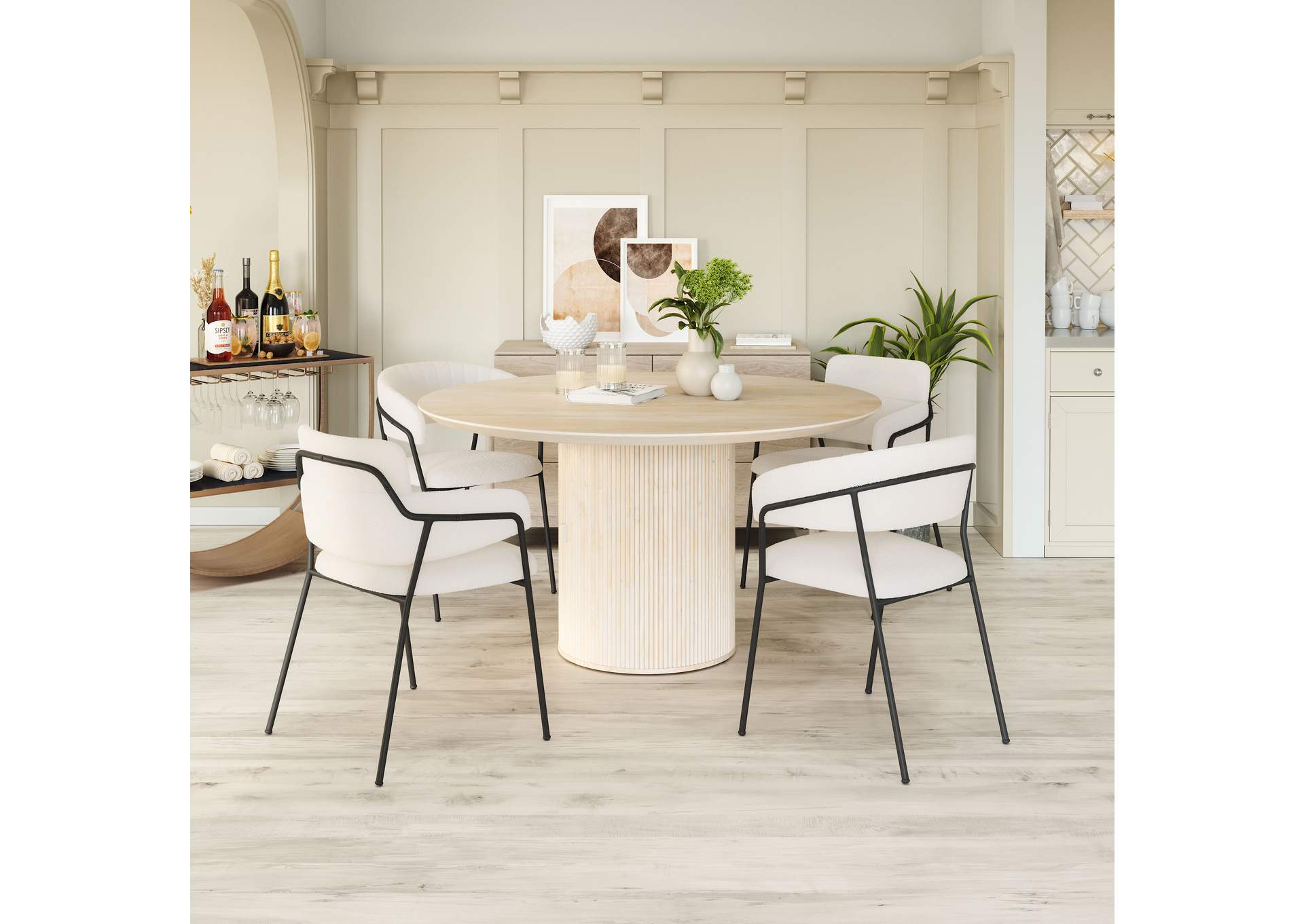 Marcel Dining Chair (Set Of 2) Cream image 3