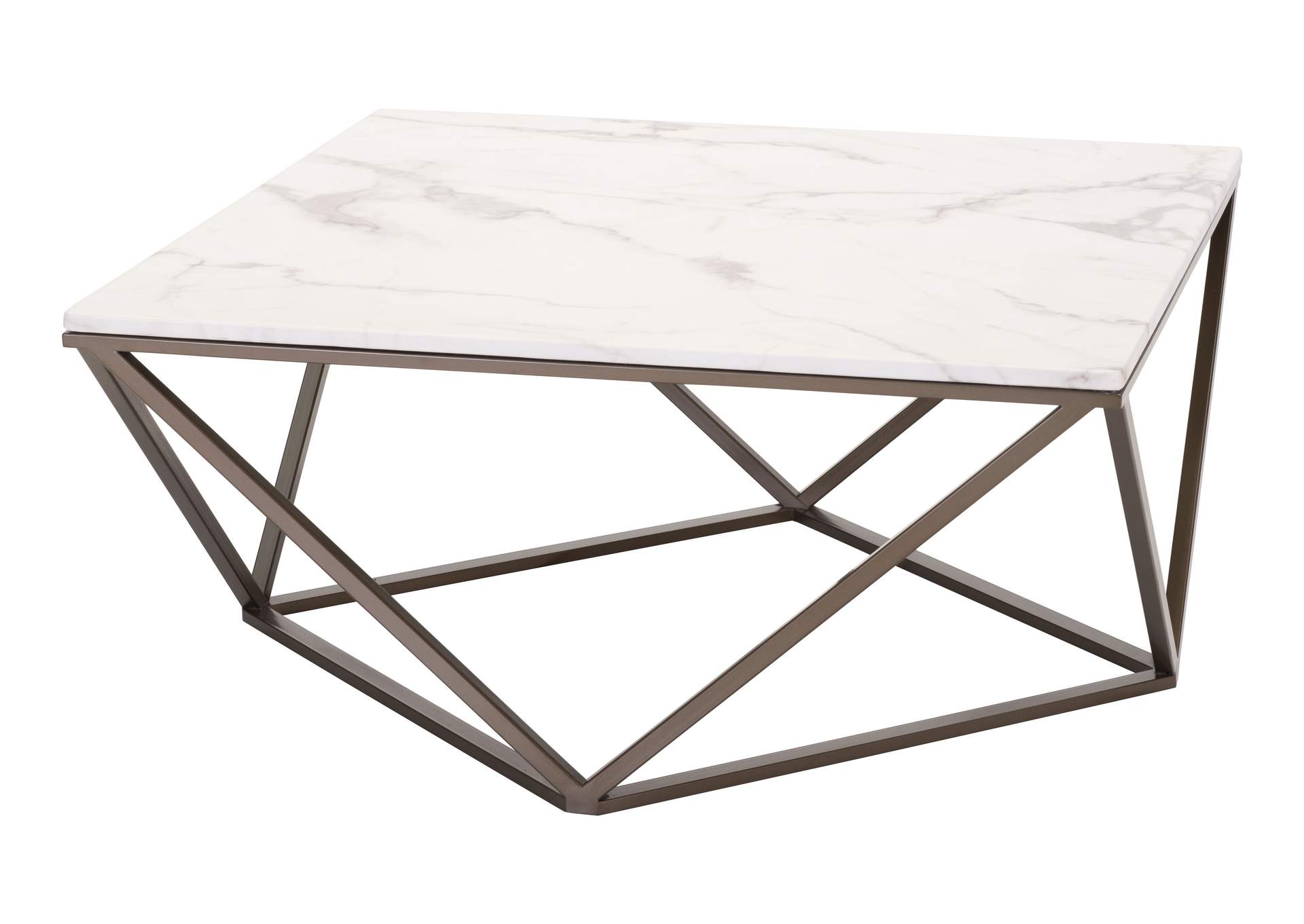 Tintern Coffee Table White & Antique Bronze image 7