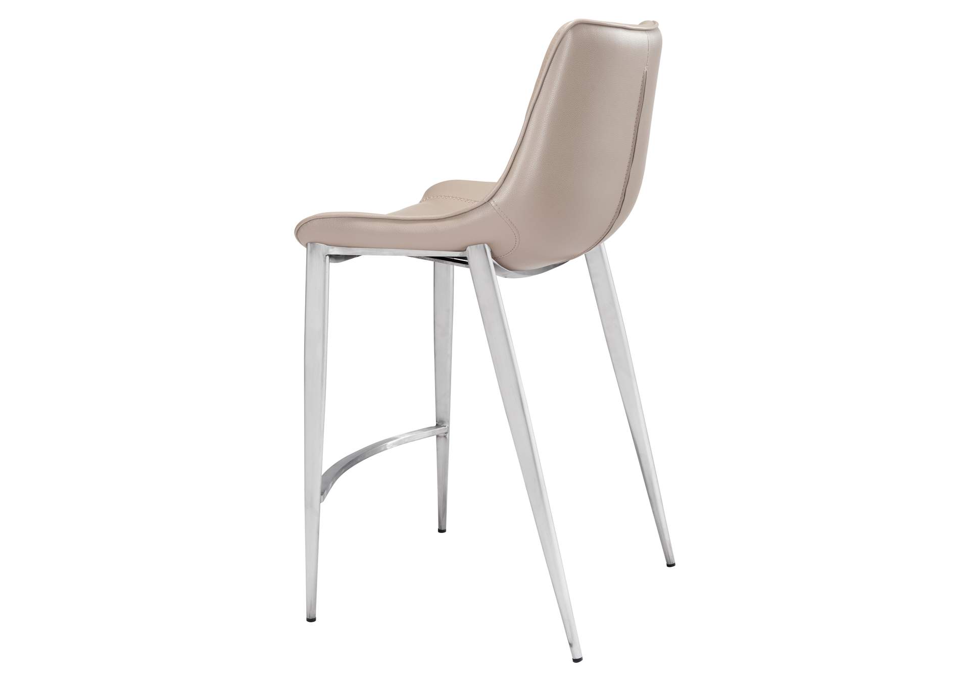 Magnus Counter Stool (Set Of 2) Brown & Silver image 7
