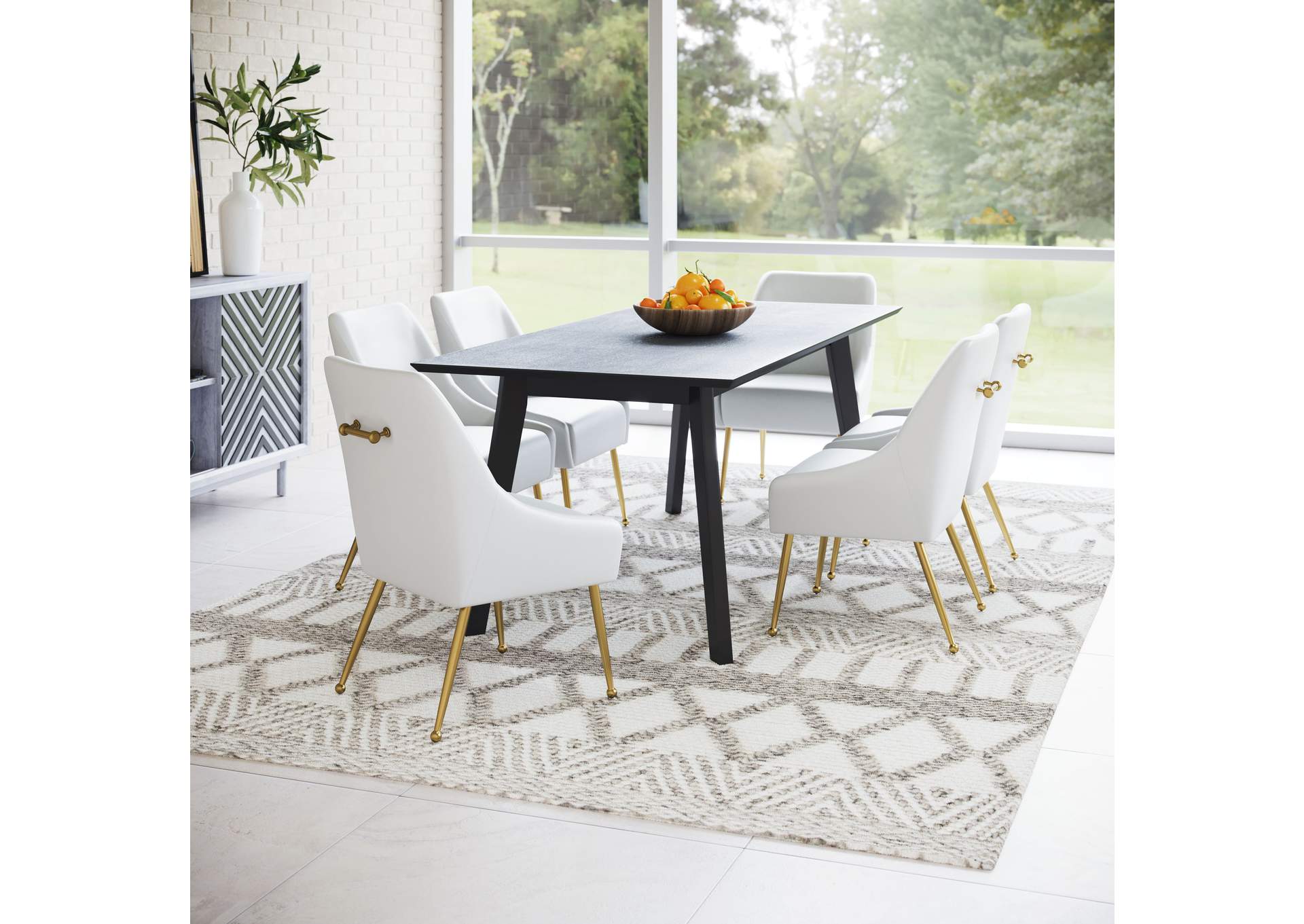 Maxine Dining Chair White & Gold image 3