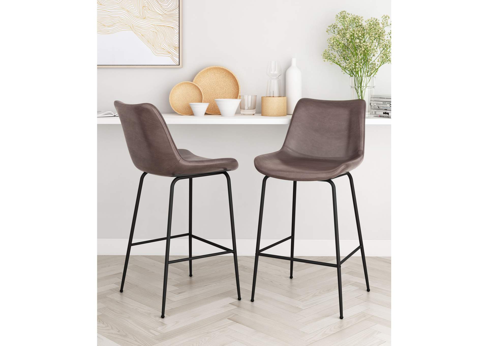 Byron Counter Stool Brown image 3