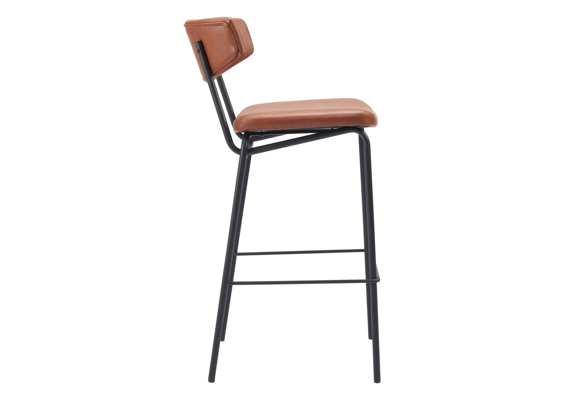 Charon Barstool (Set Of 2) Vintage Brown image 4