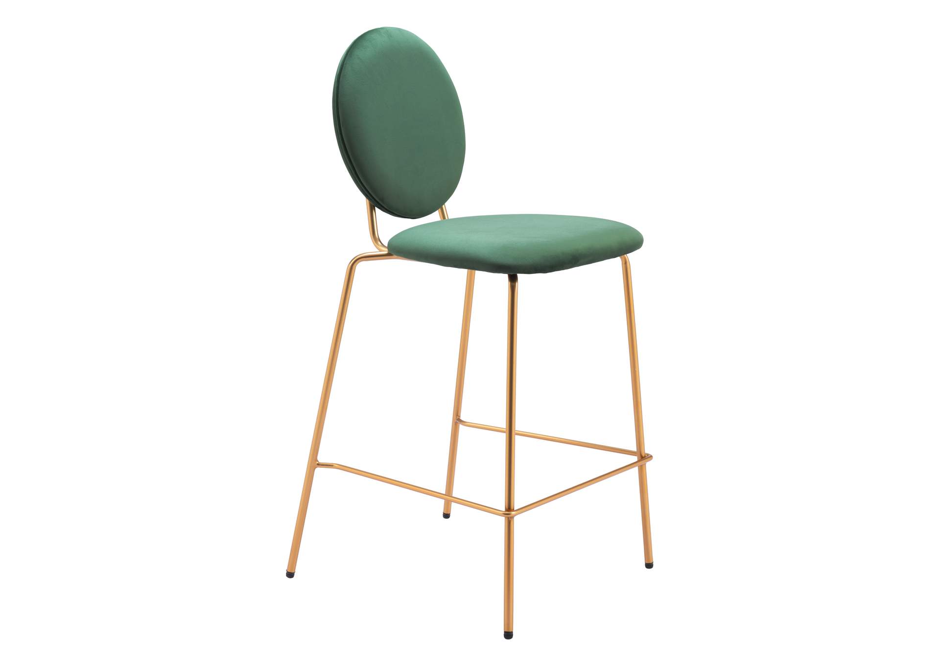 Odessa Counter Stool (Set Of 2) Green & Gold image 7