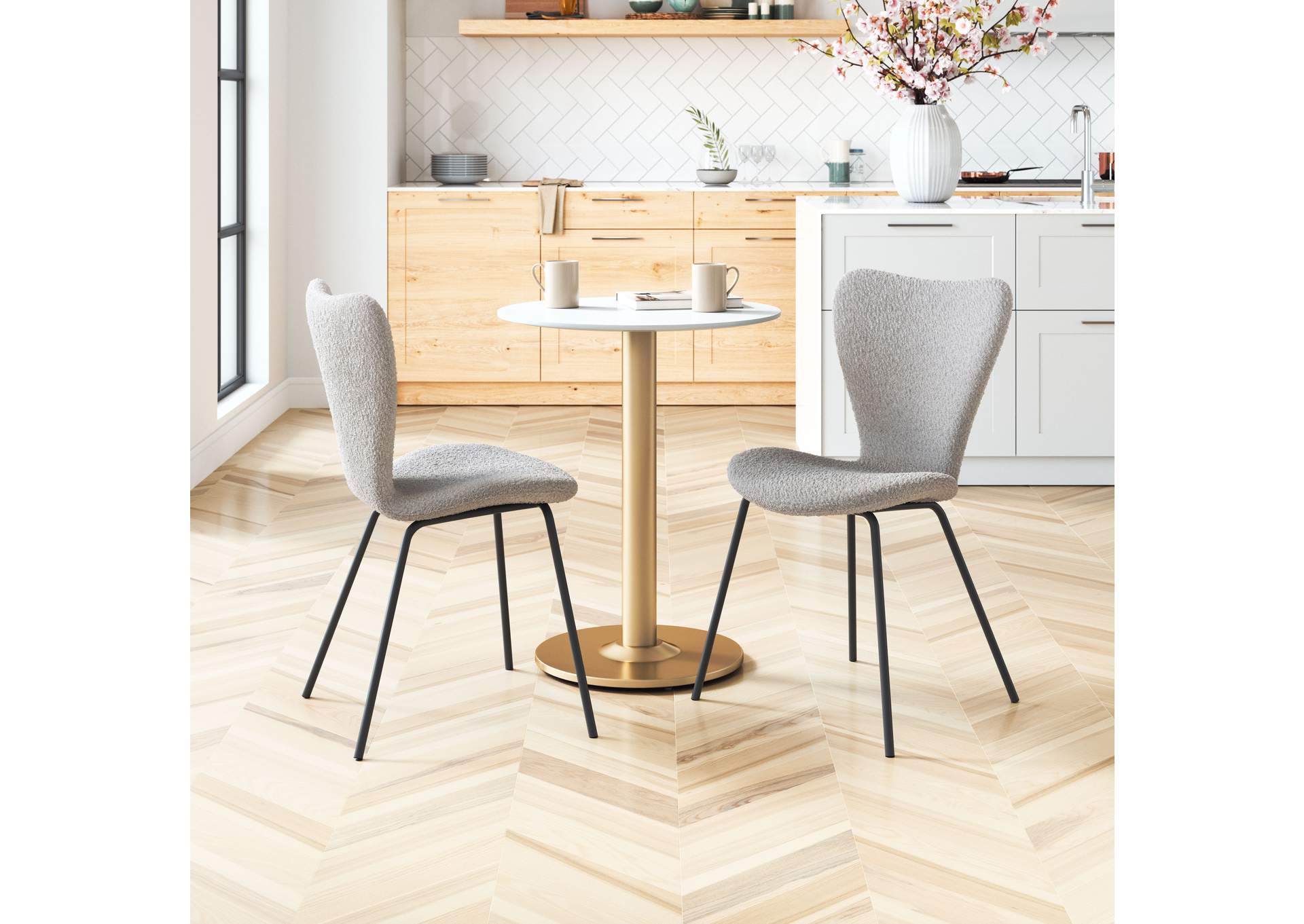 Thibideaux Dining Chair (Set Of 2) Light Gray image 3