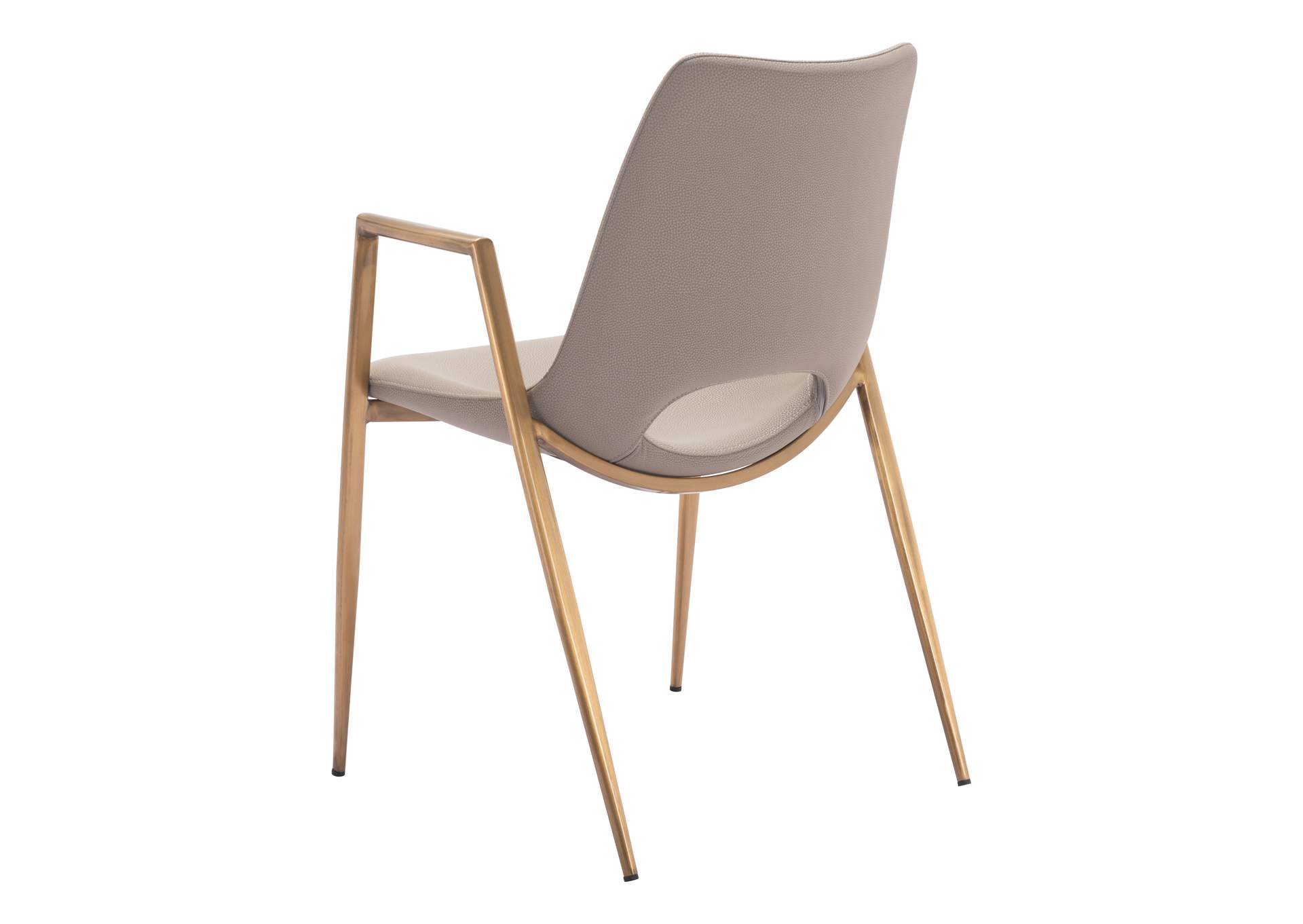 Desi Dining Chair (Set Of 2) Beige & Gold image 8