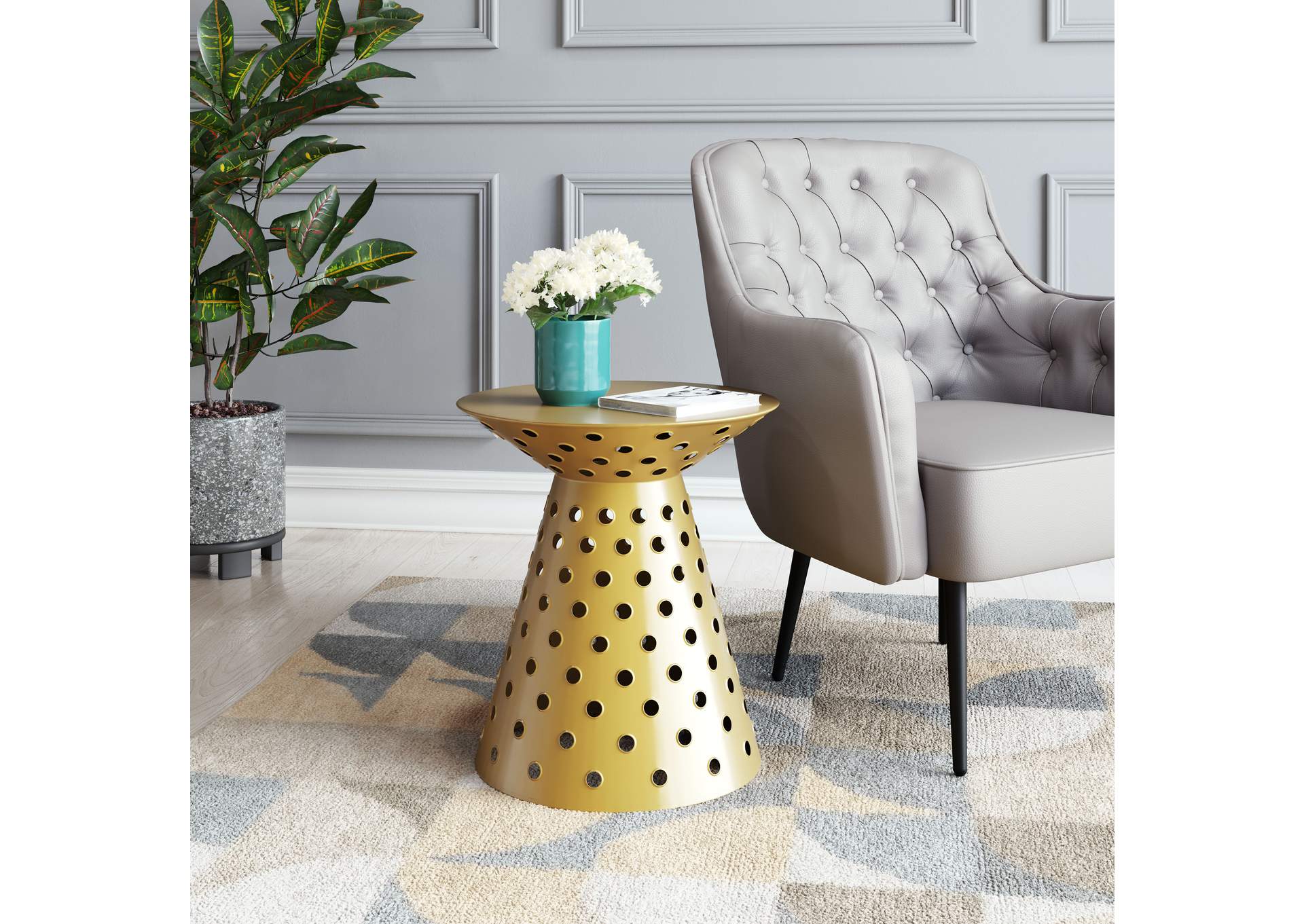 Proton Side Table Gold image 1