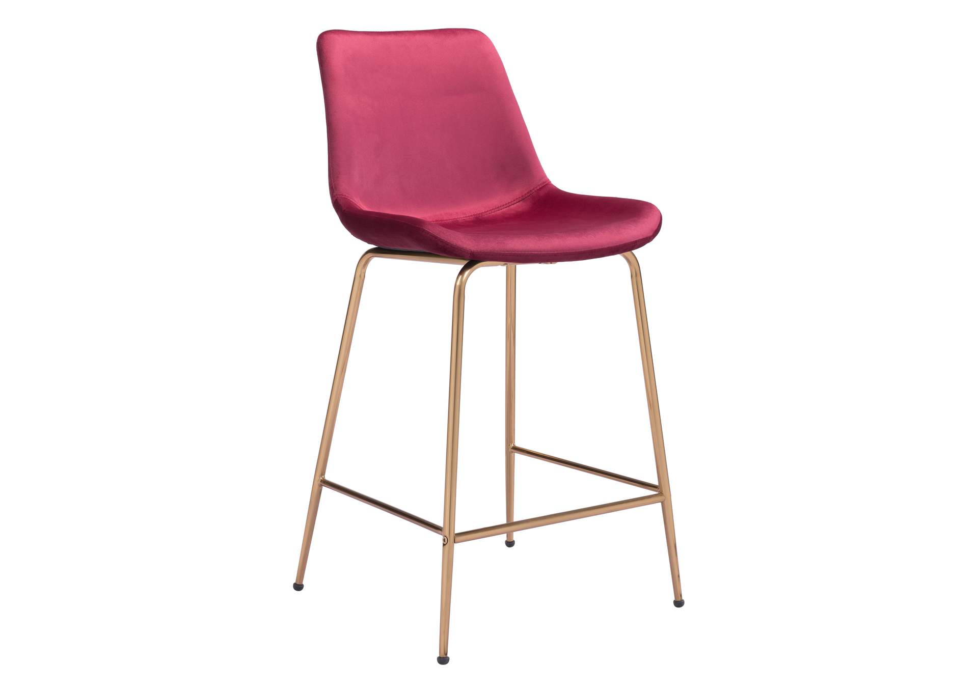 Tony Counter Stool Red & Gold image 4