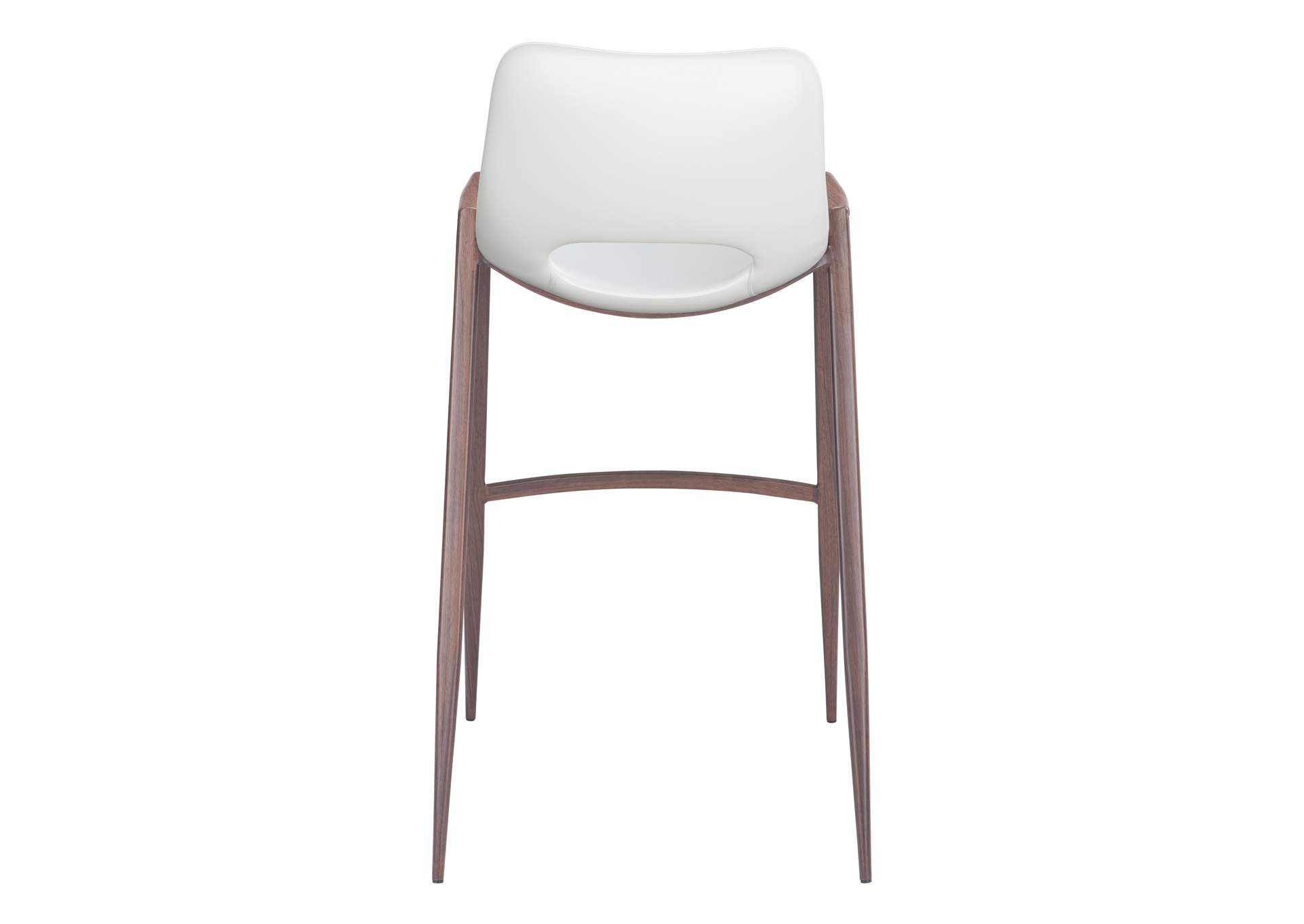 Desi Barstool (Set Of 2) White & Walnut image 7