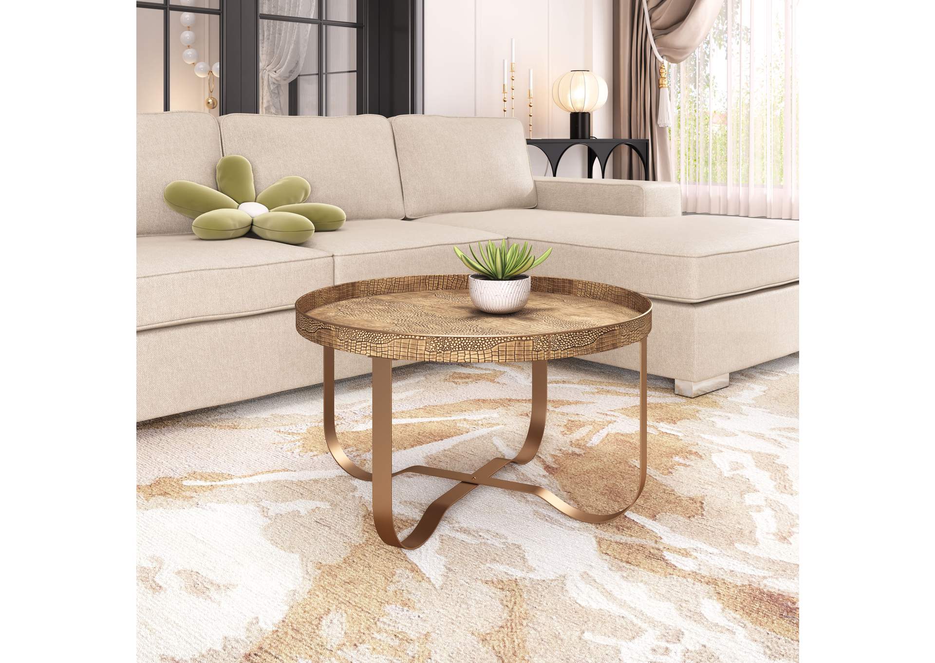 Vannes Coffee Table Brass image 1