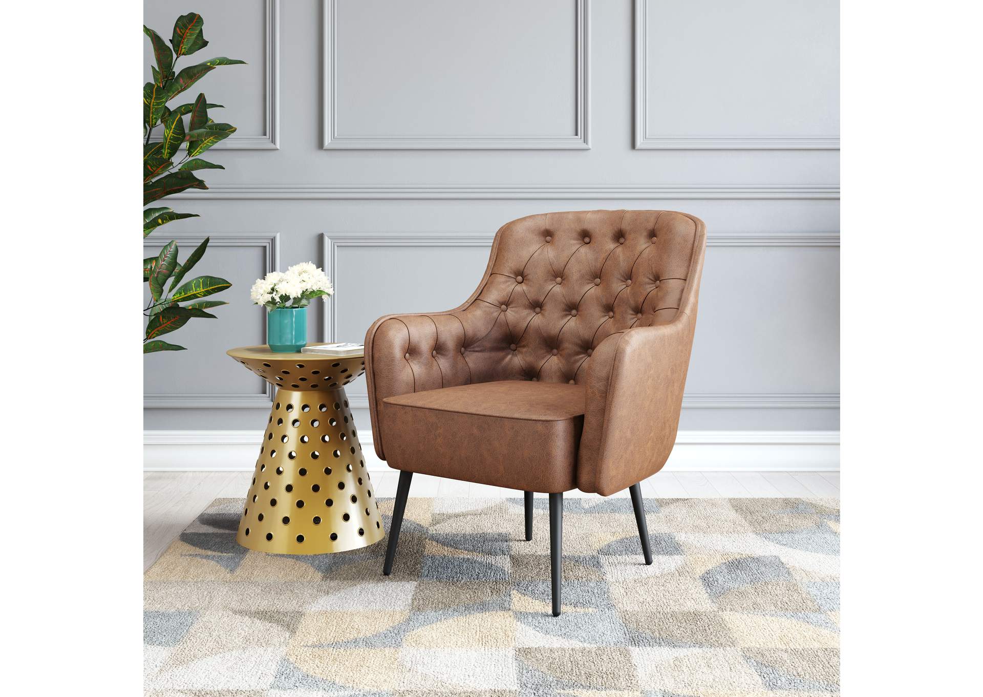 Tasmania Accent Chair Vintage Brown image 1