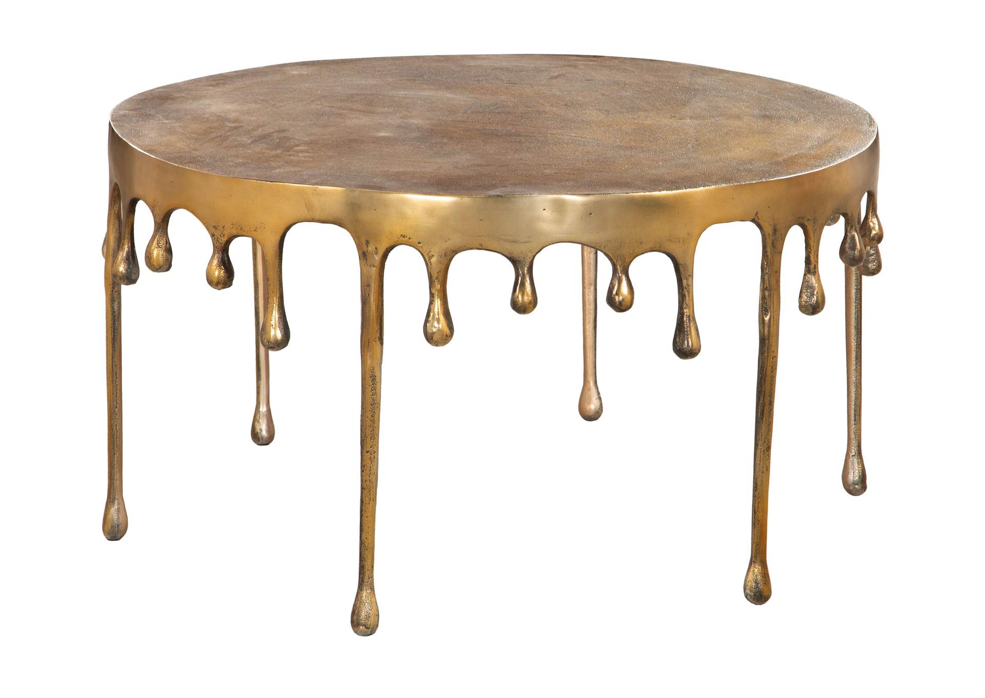 Drip Coffee Table Antique Brass image 3