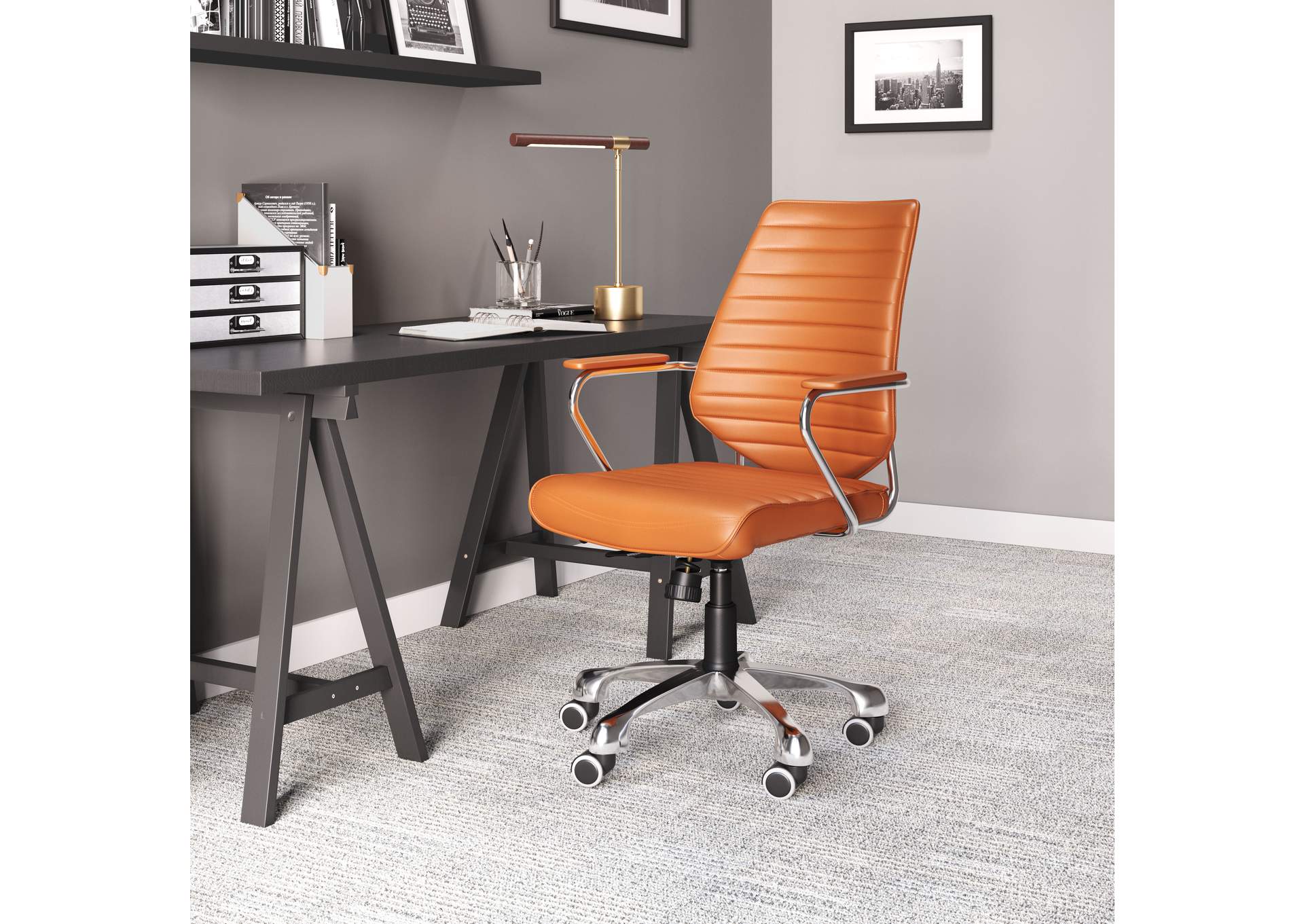 Enterprise Low Back Office Chair Orange image 1
