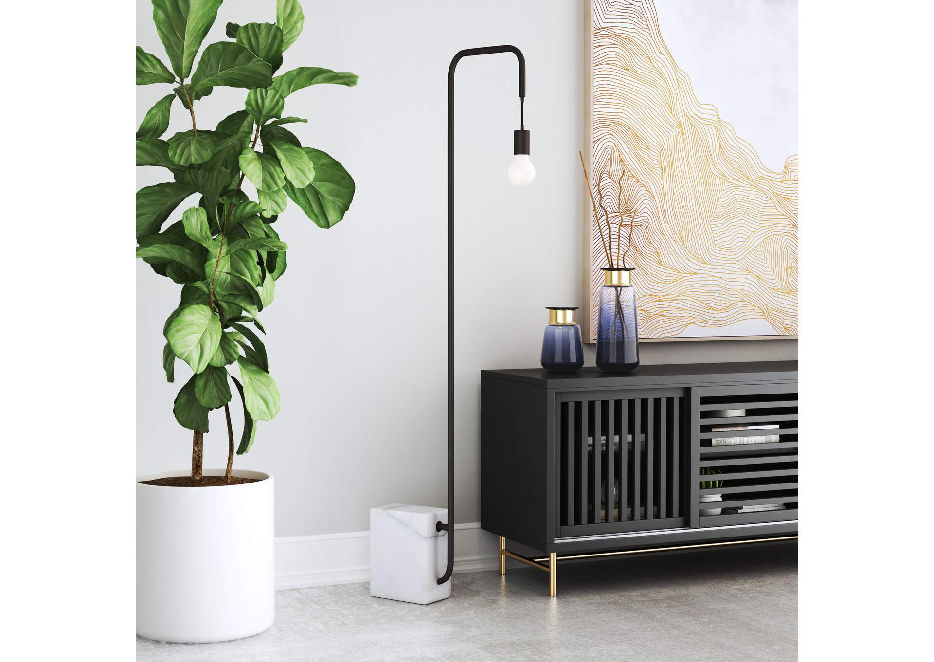 Lancia Floor Lamp Black
