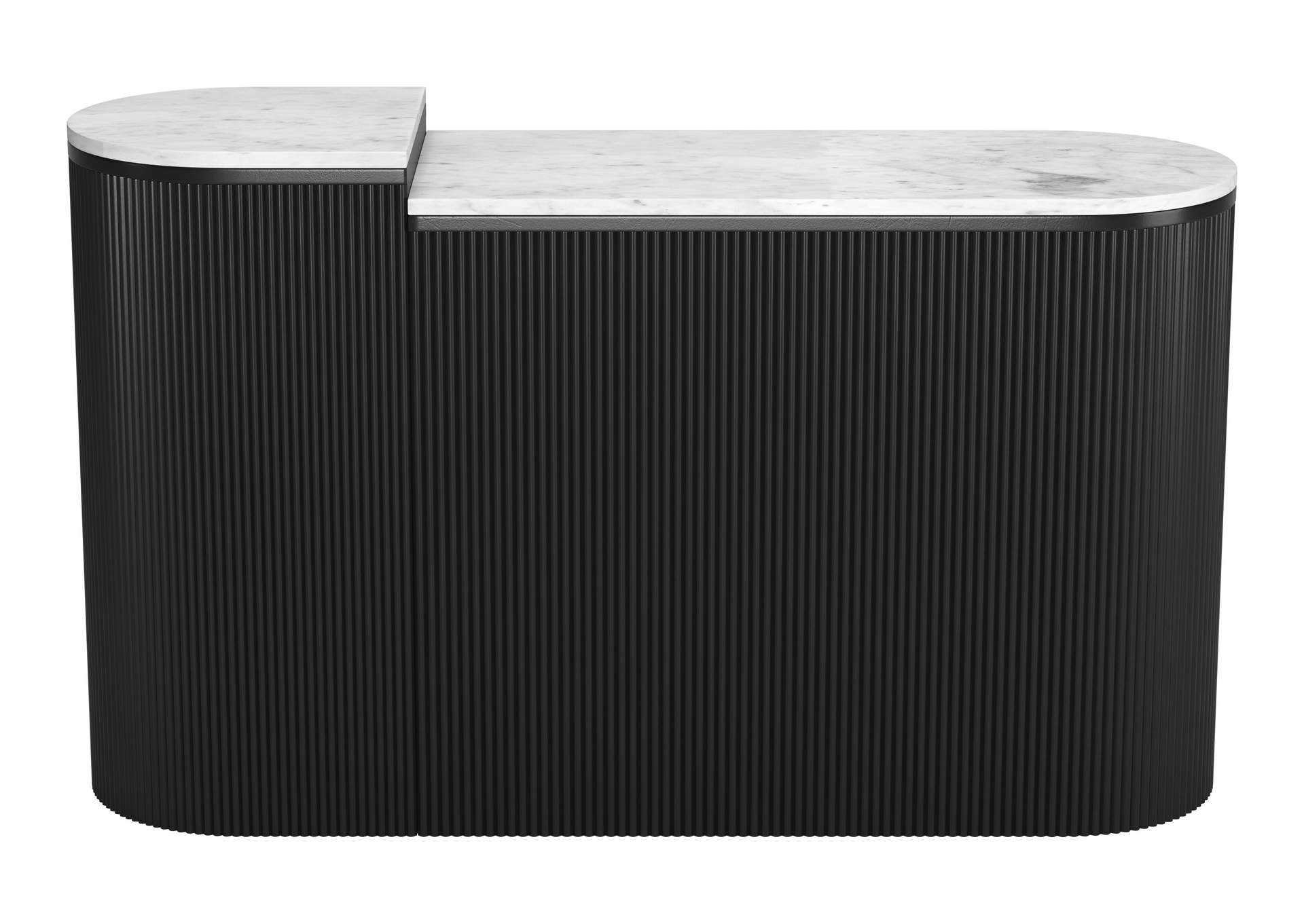 Ormara Console Table Set (2-Piece) White & Black image 7