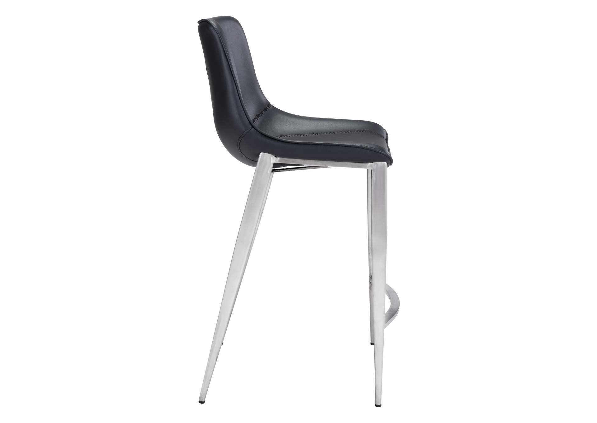 Magnus Counter Stool (Set Of 2) Black & Silver image 4