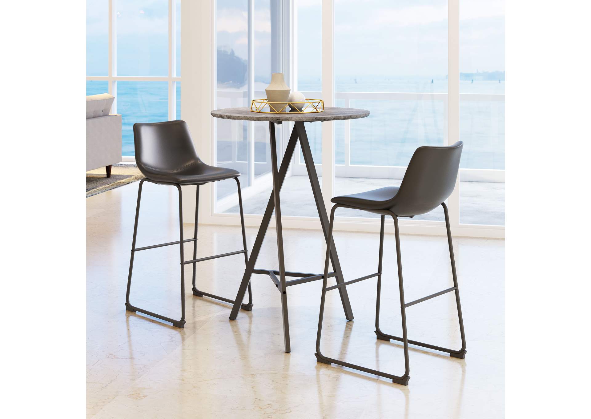 Smart Barstool (Set Of 2) Black image 3