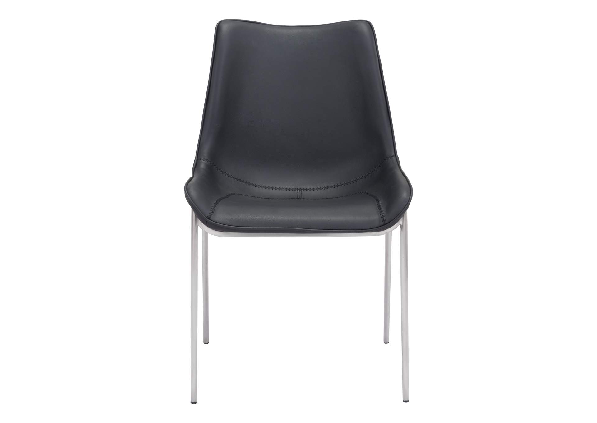 Magnus Dining Chair (Set Of 2) Black & Silver image 7