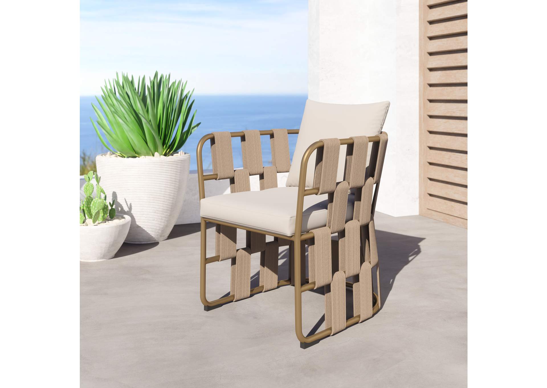 Quadrat Outdoor Dining Chair White image 1