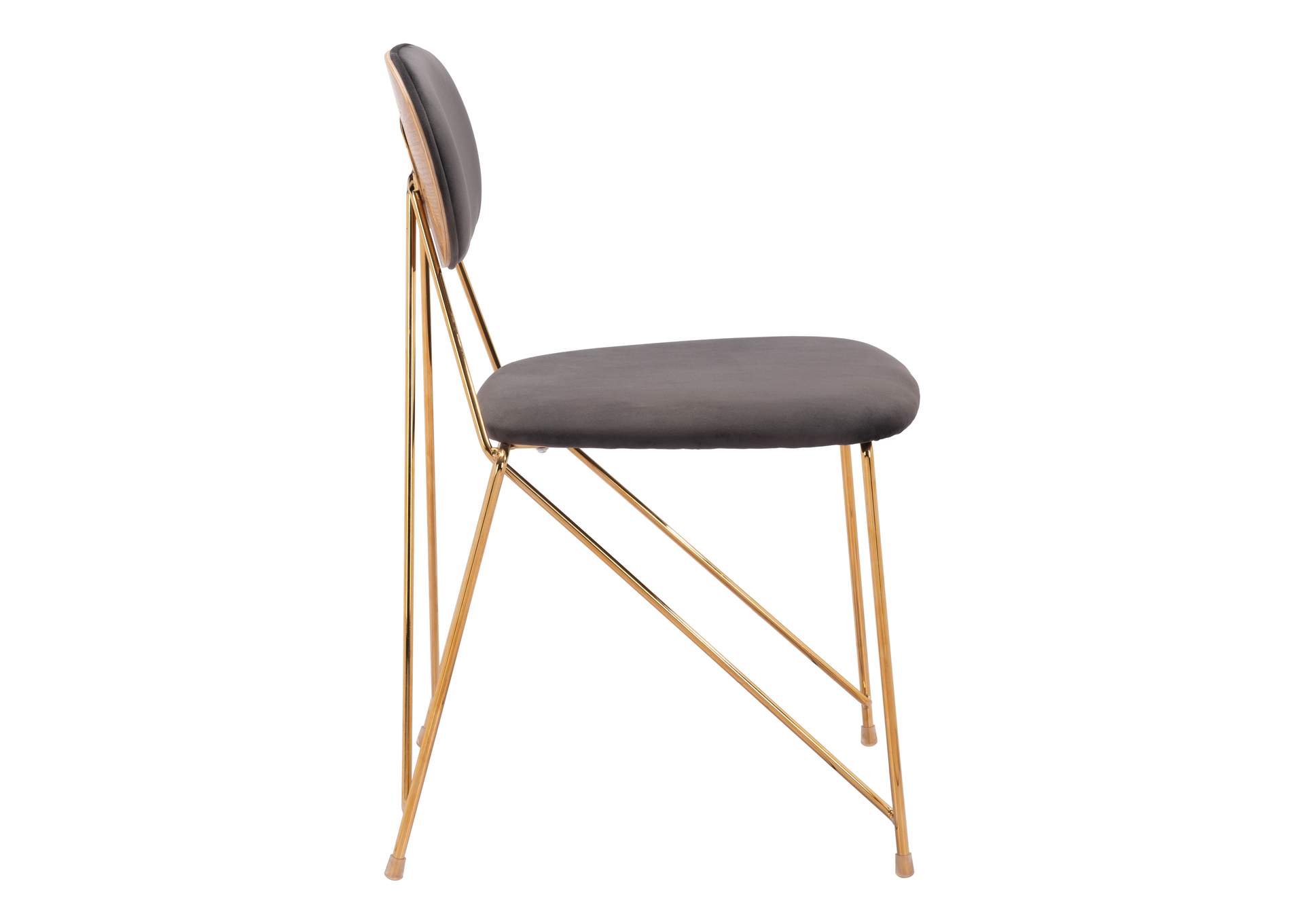 Georges Dining Chair (Set Of 2) Gray & Gold image 5