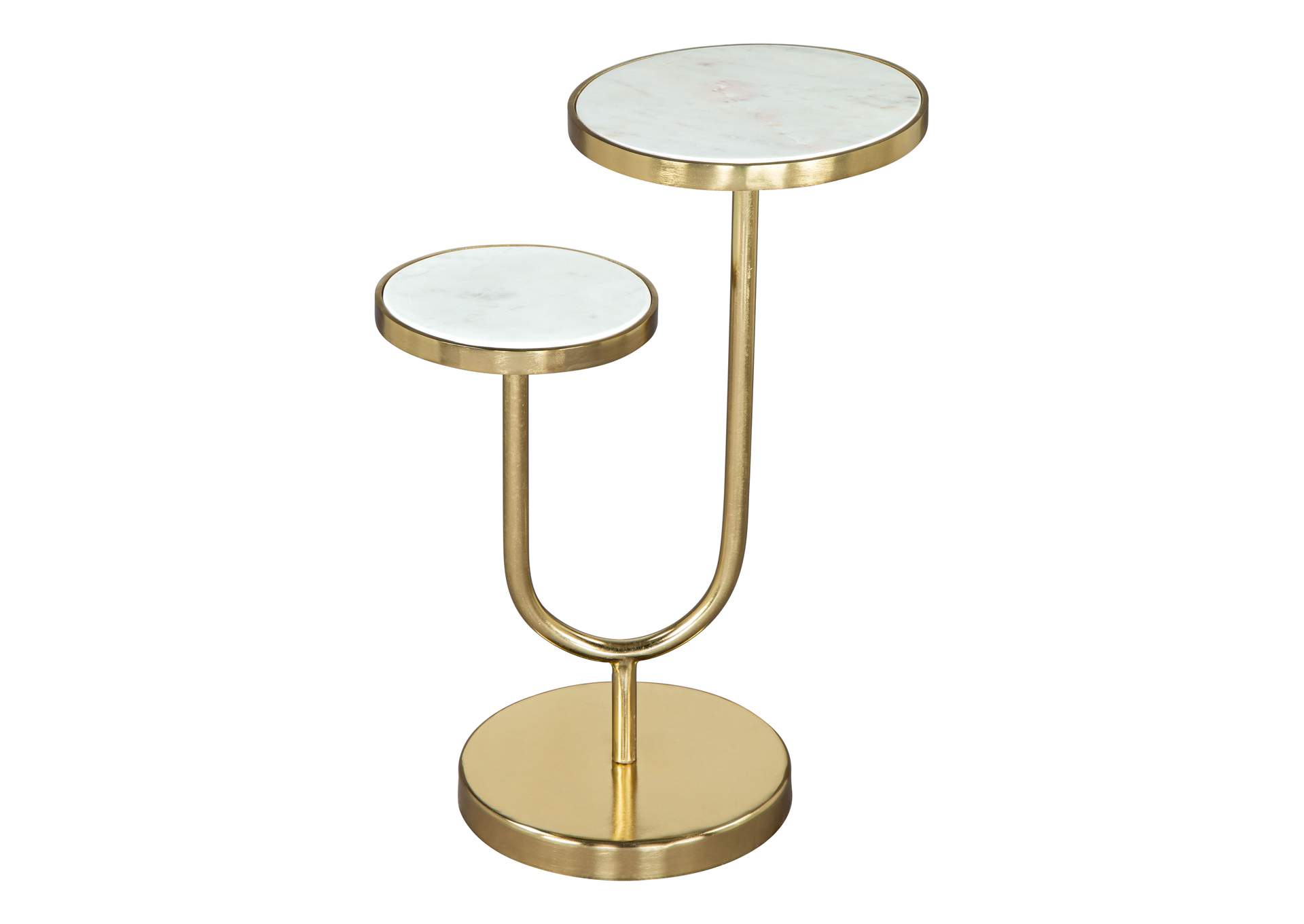 Marc Side Table White & Gold image 3