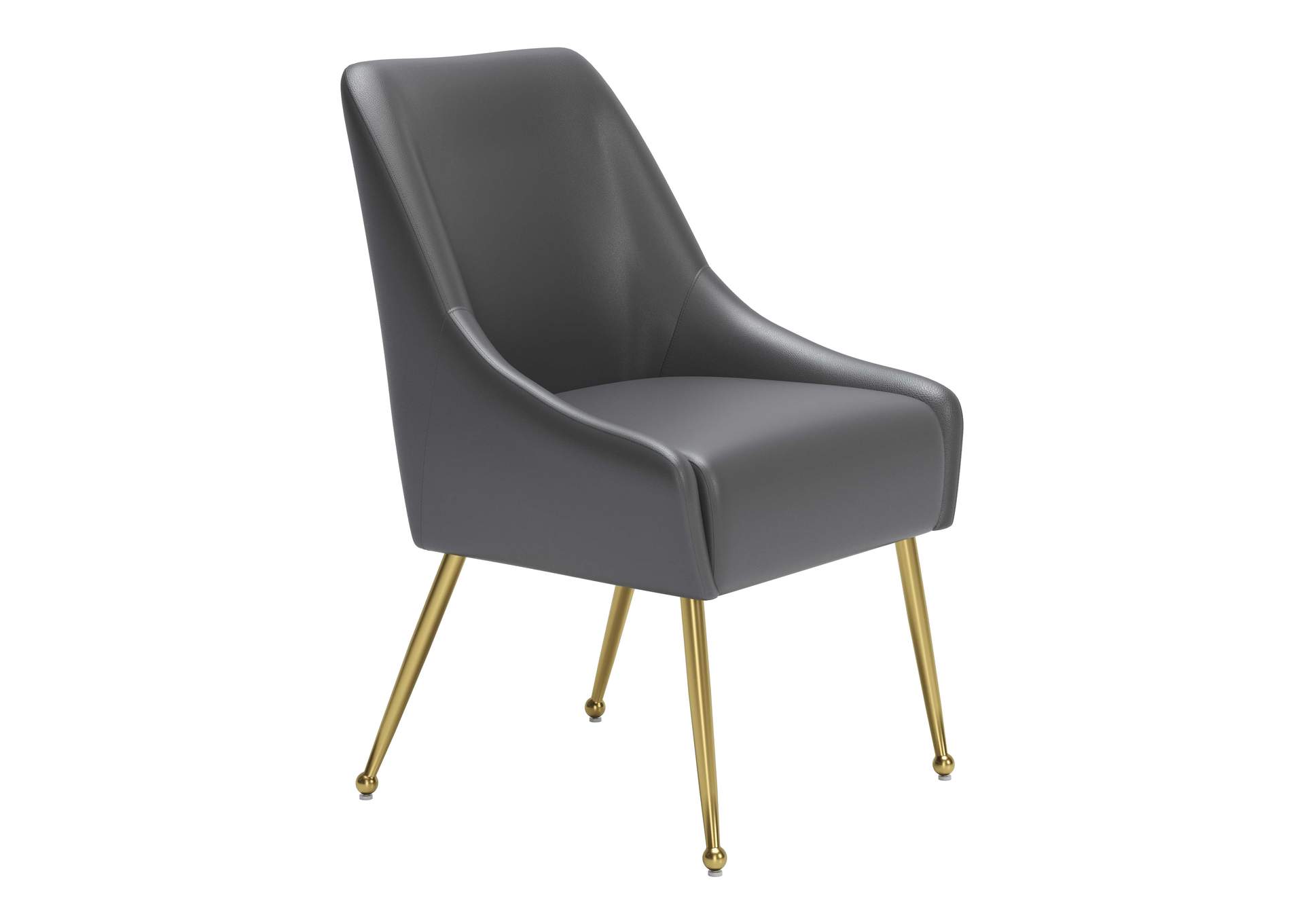 Maxine Dining Chair Gray & Gold image 9