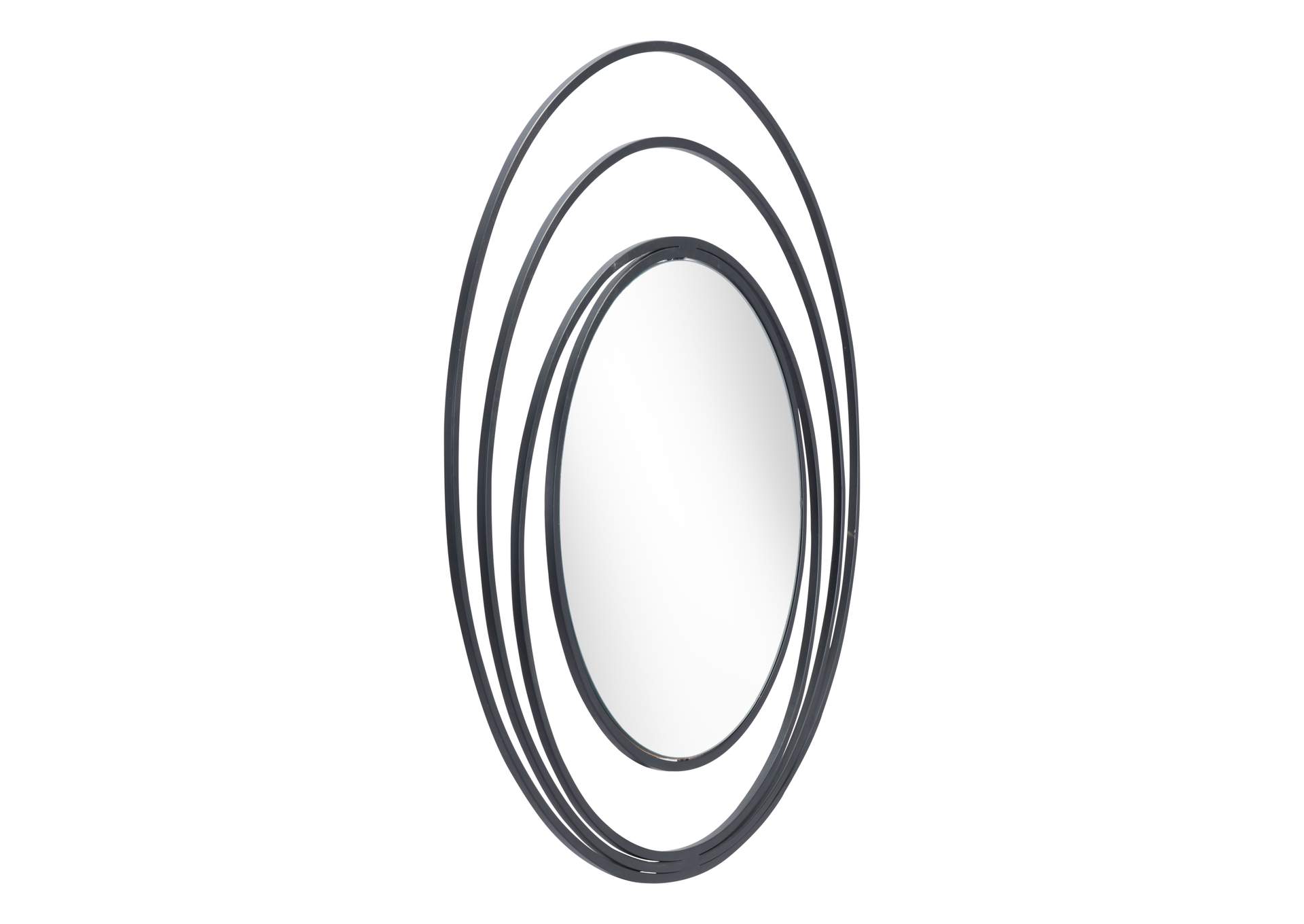 Luna Round Mirror Black image 5