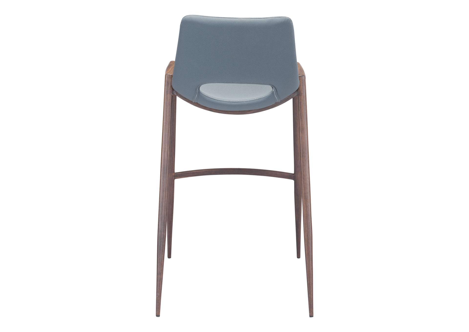 Desi Barstool (Set Of 2) Azure Gray & Walnut image 7
