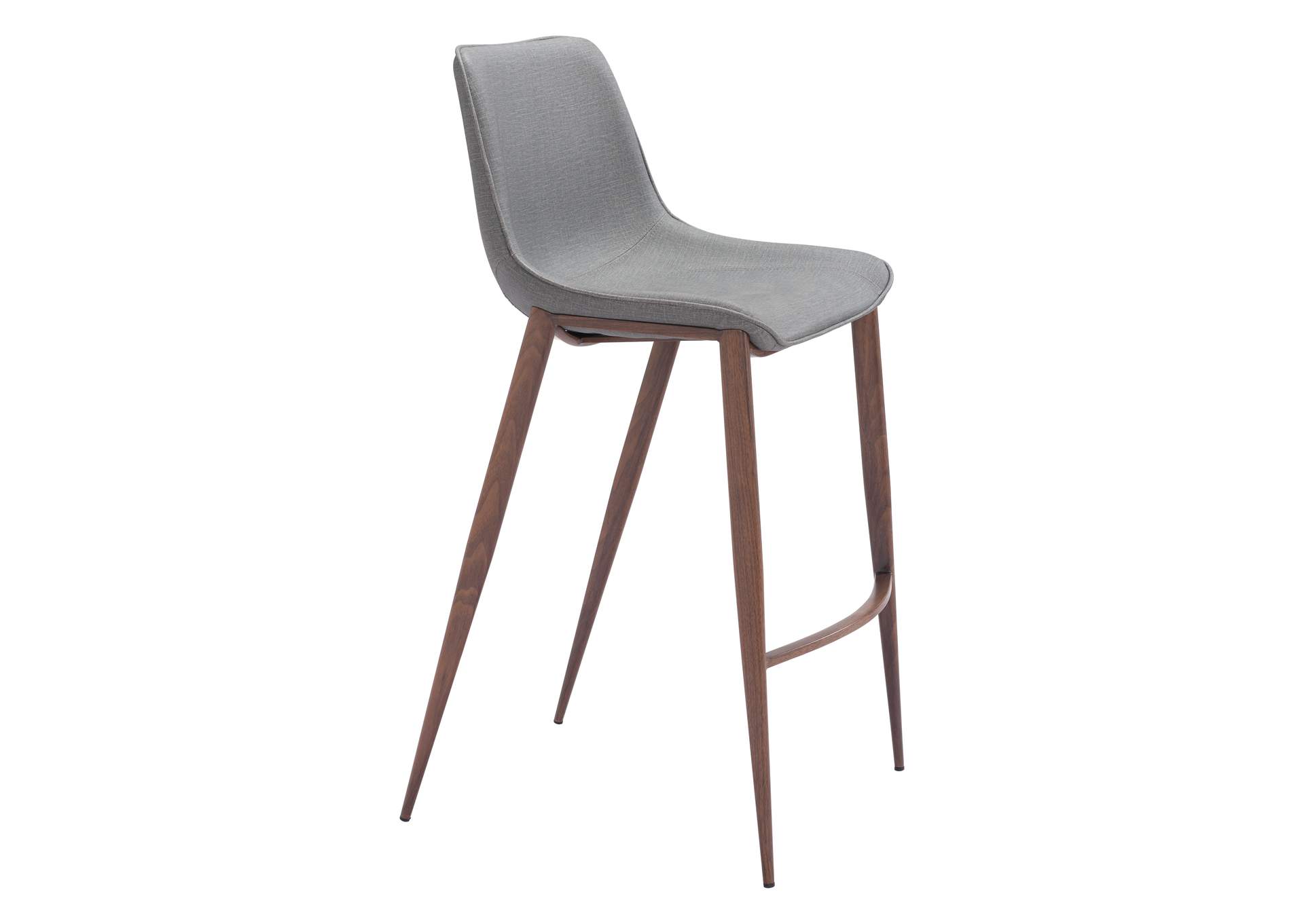 Magnus Barstool (Set Of 2) Slate Gray & Walnut image 3