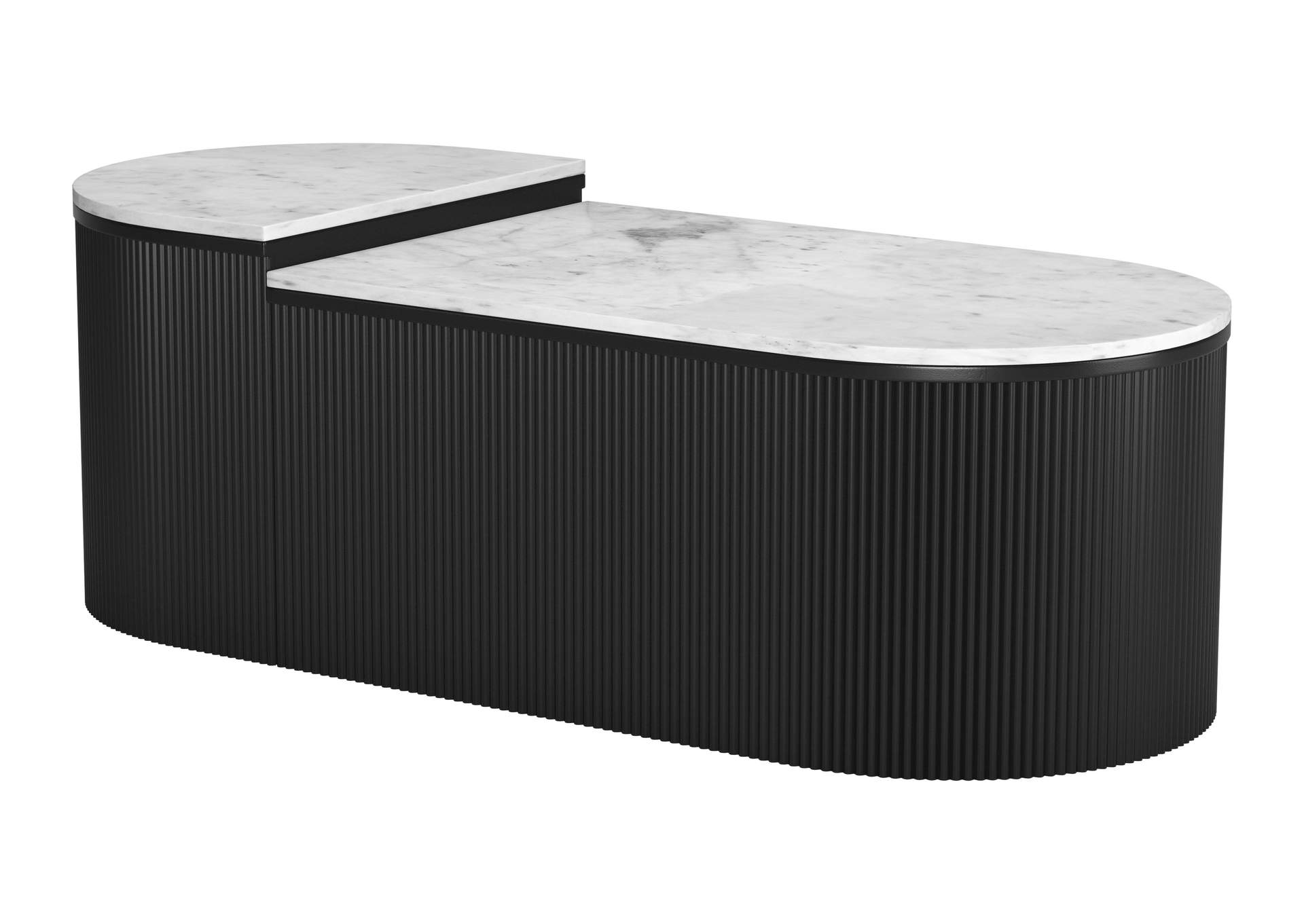 Ormara Coffee Table Set (2-Piece) White & Black image 5